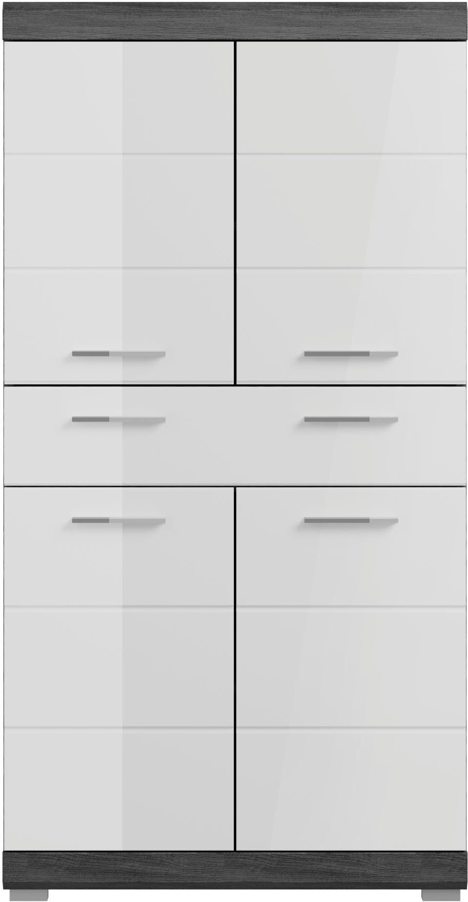 INOSIGN Badkamerserie Siena, 4-delig, bestaande uit: Hoge kast, wastafelonderkast, spiegelkast, middenkast (set, 4-delig)
