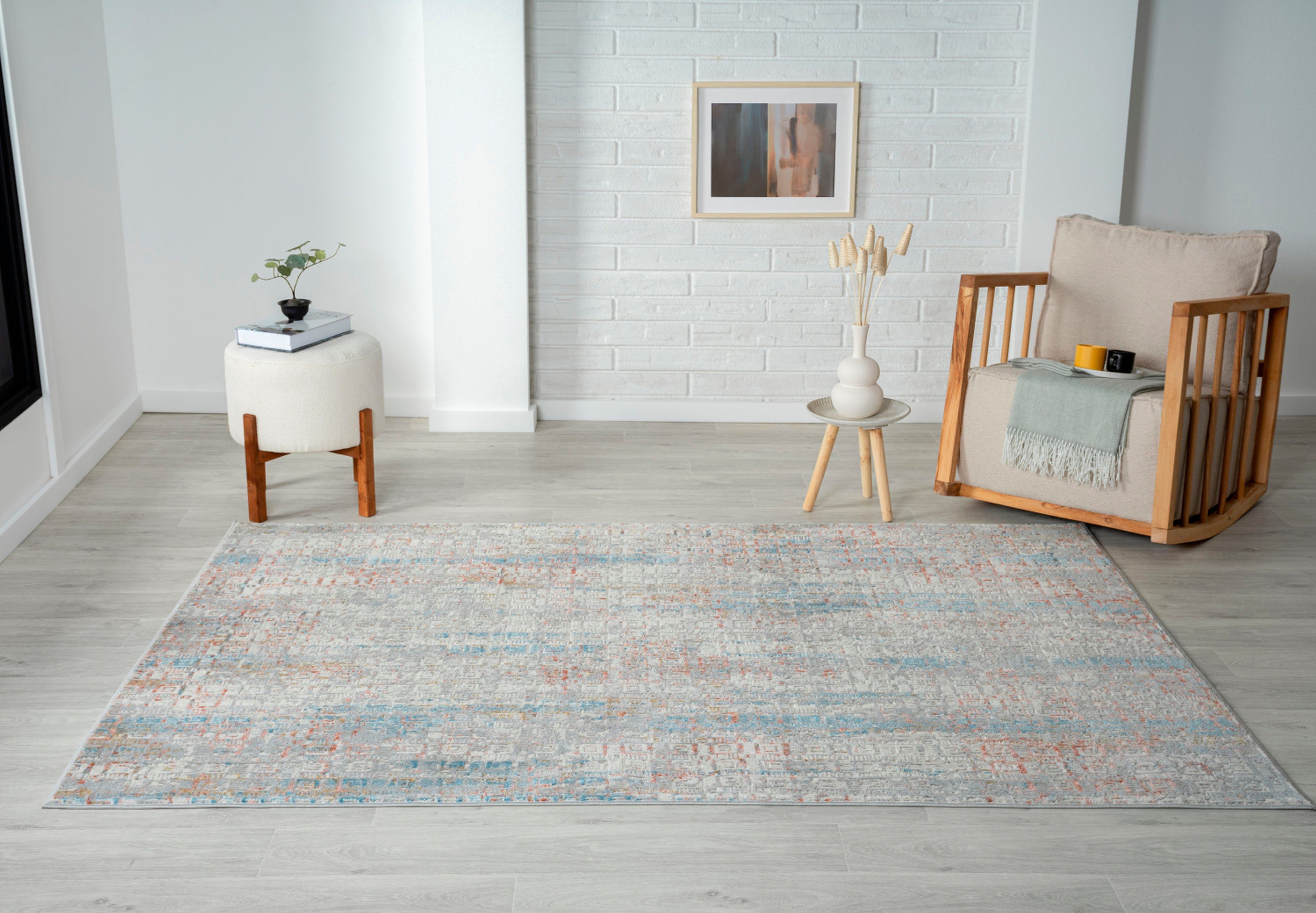 Myflair Möbel & Accessoires Vloerkleed My Roots Kortpolig, retro-ontwerp, bijzonder zacht door microvezel