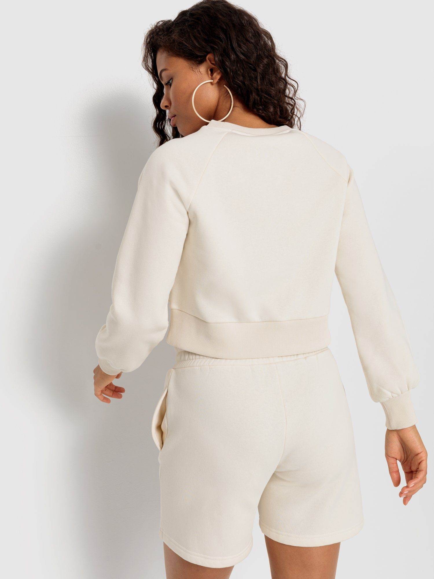 LSCN by LASCANA Sweatshirt met decoratieve stiksels, loungepak