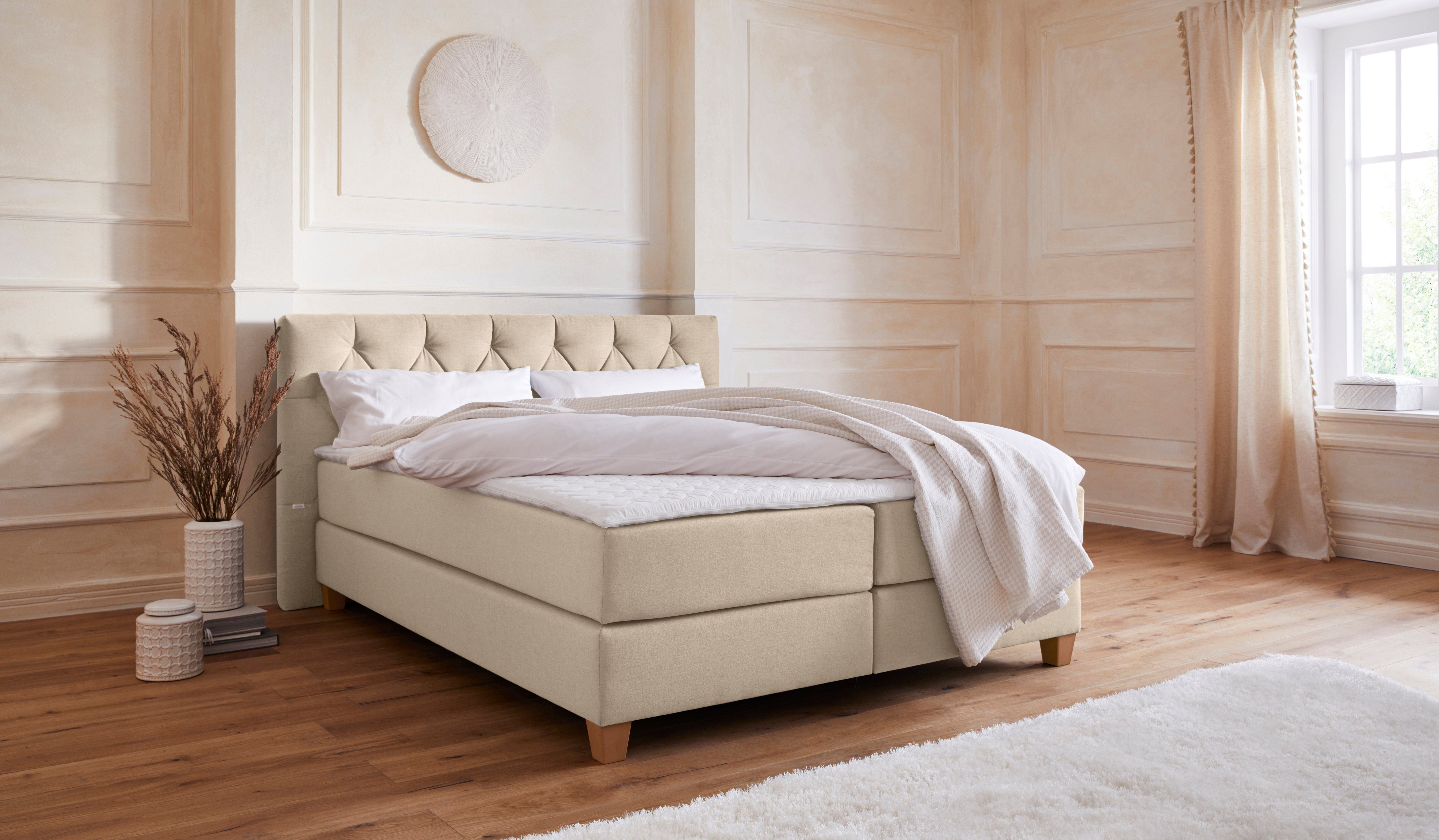 Guido Maria Kretschmer Home&Living Boxspring Harmones in 3 breedten, 3 matrassoorten, hardheid ook te combineren met 1 matras in h2 en 1 matras in h3, incl. topmatras