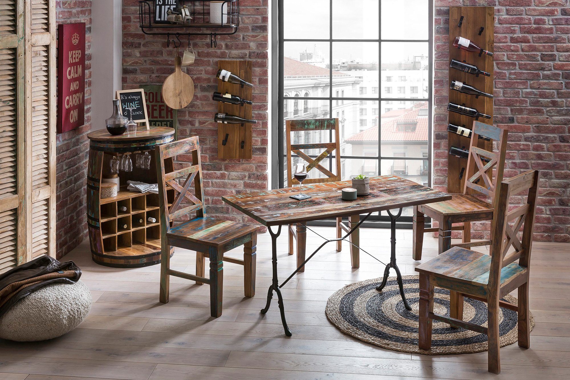 SIT Eettafel Gietijzeren frame in bistro-stijl