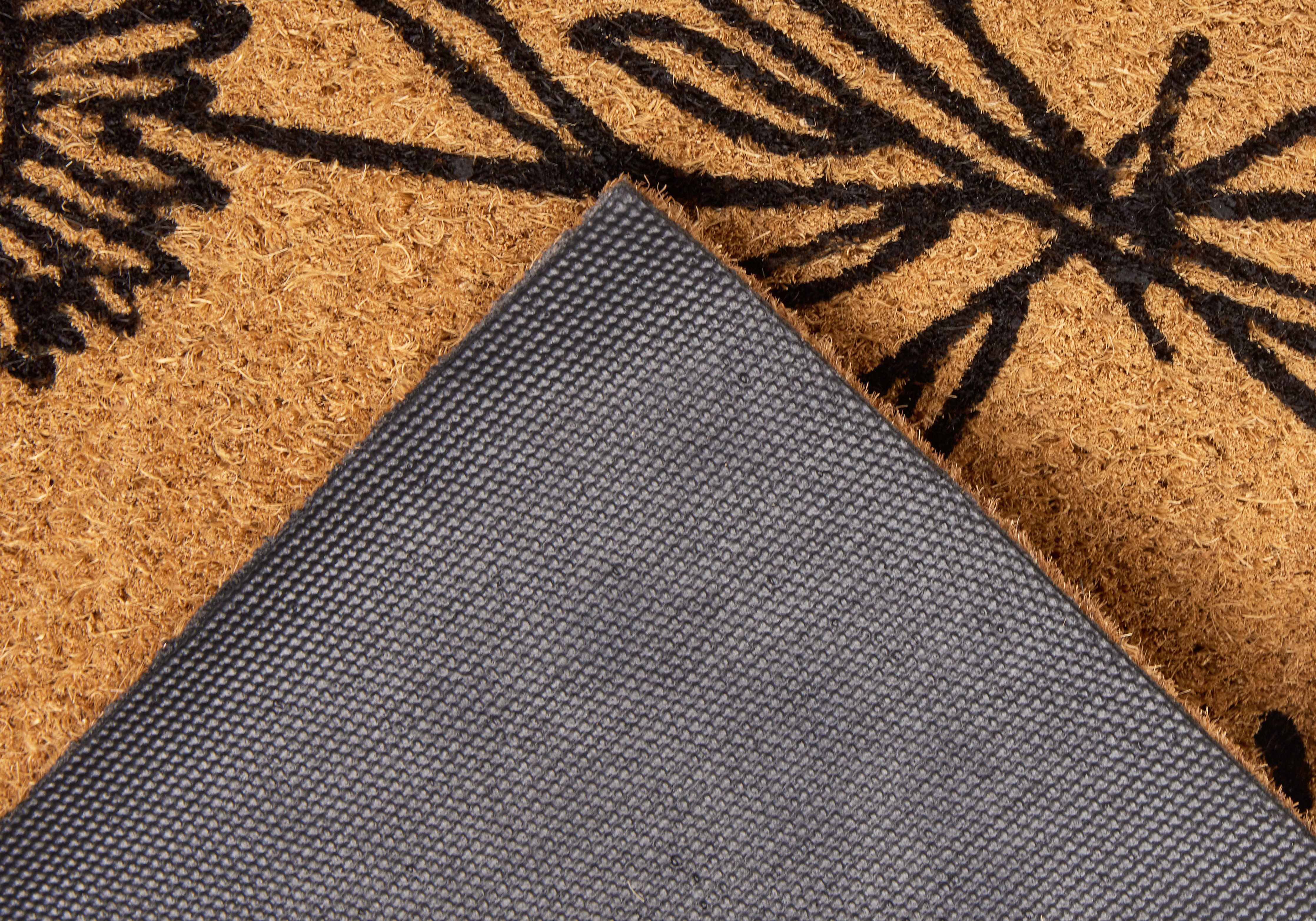 HANSE Home Mat Hello & Flowers, deurmat Kokos, vuilopvangmat, outdoor, antislip, binnen, kokosmat, gang