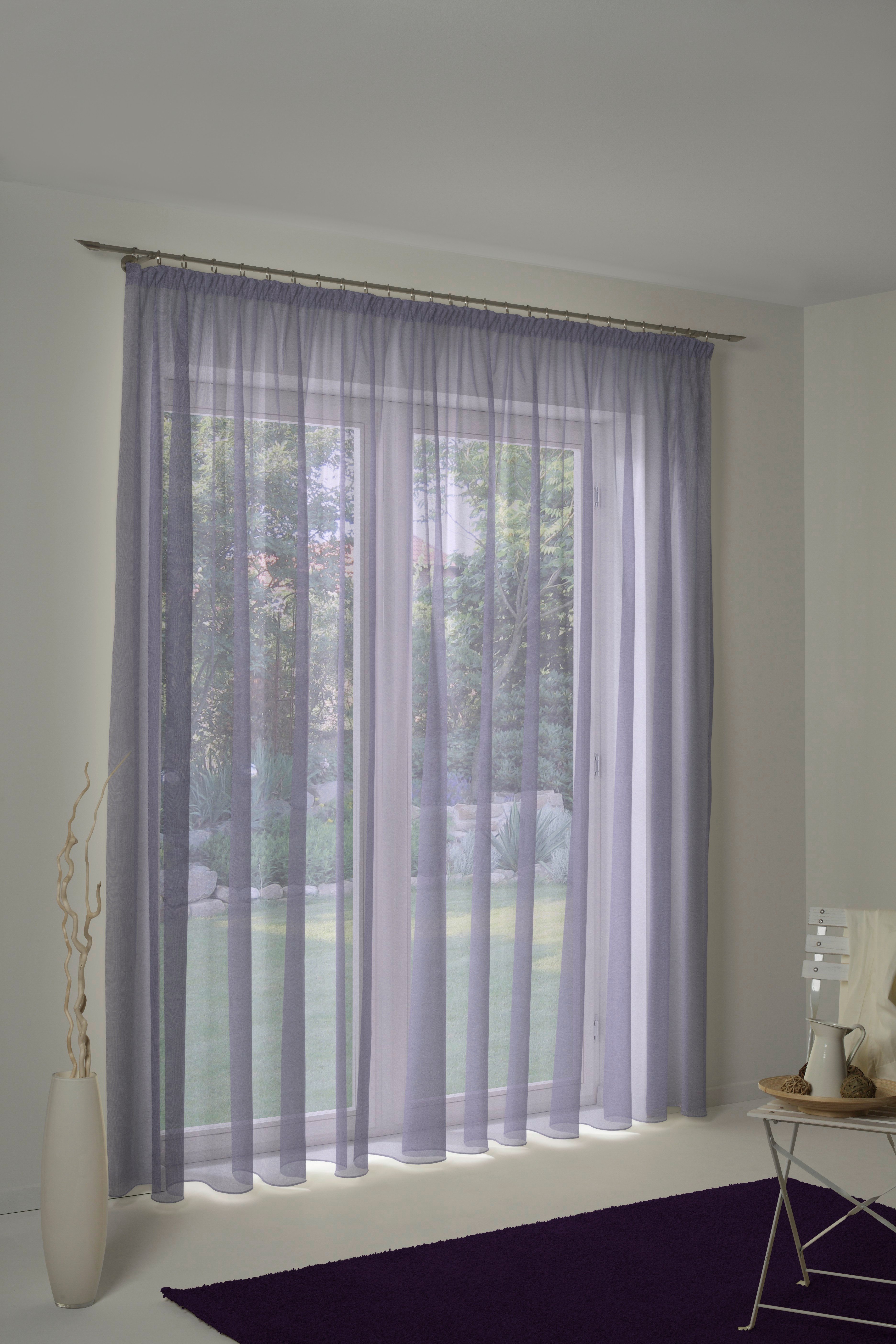 Wirth Gordijn Lorca (1 stuk) kant & klaar gordijnen maat hxb: 150x132 cm paars