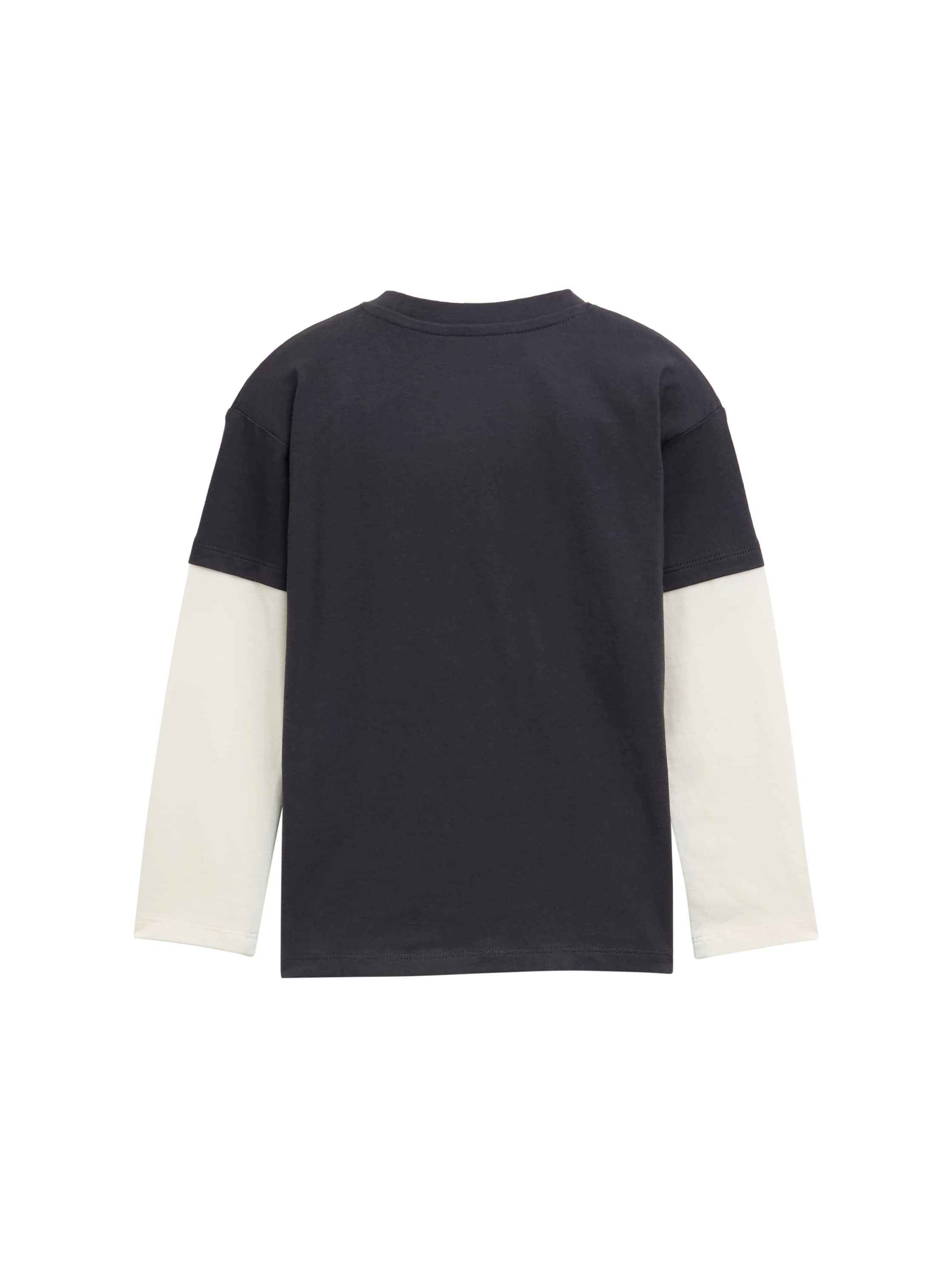 Tom Tailor Shirt met lange mouwen met belettering