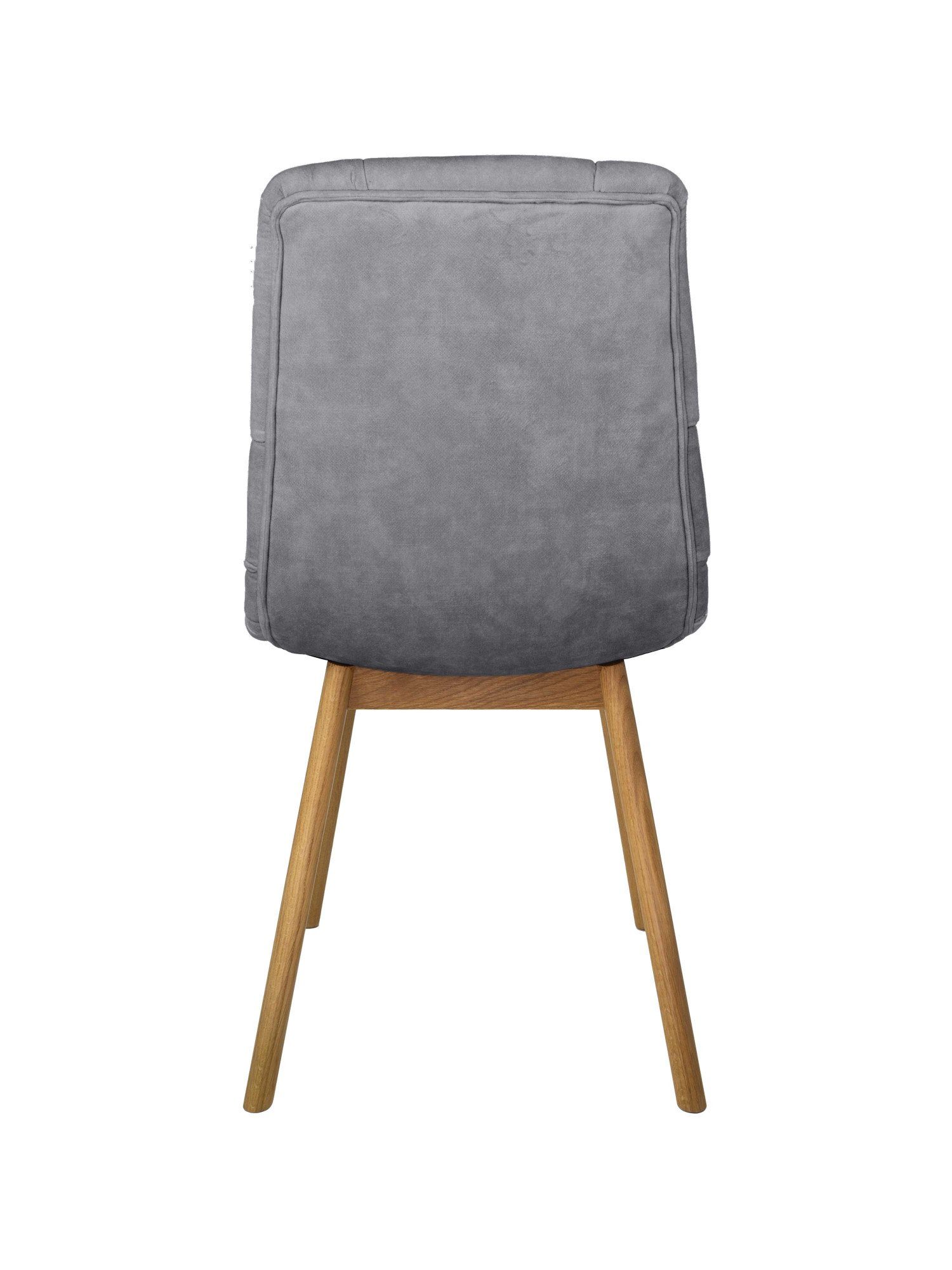 andas Stoel met 4 poten Ramon met massief houten poten, verschillende stoffen en kleuren (set, 2 stuks)