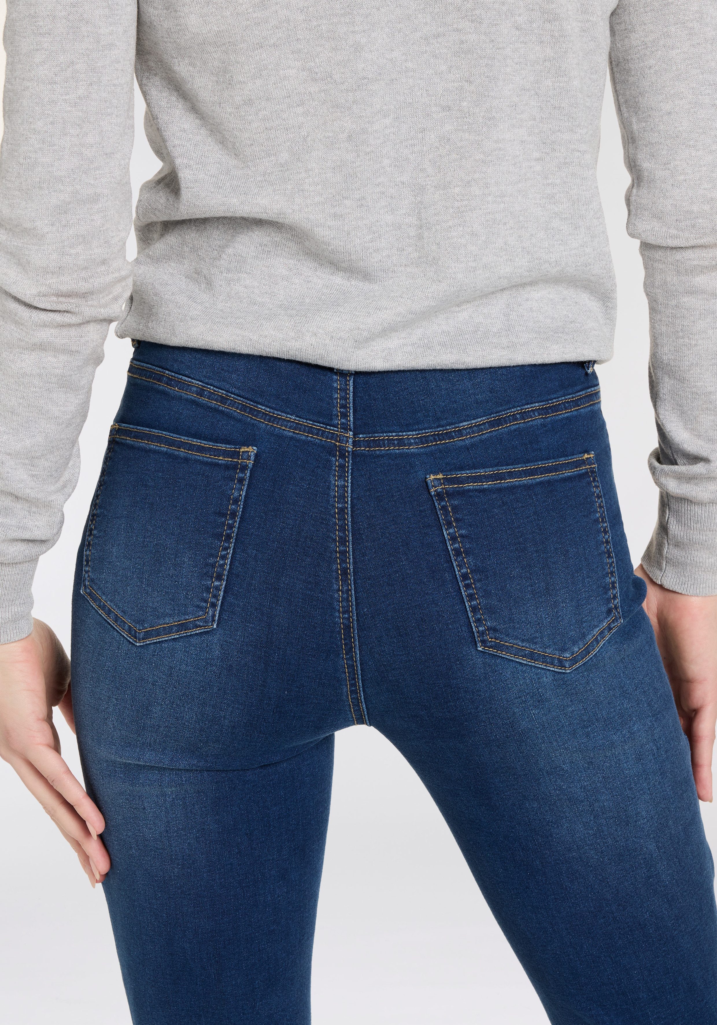 Arizona Straight jeans Ultra Stretch normale pasvorm comfort fit used-look-wassing