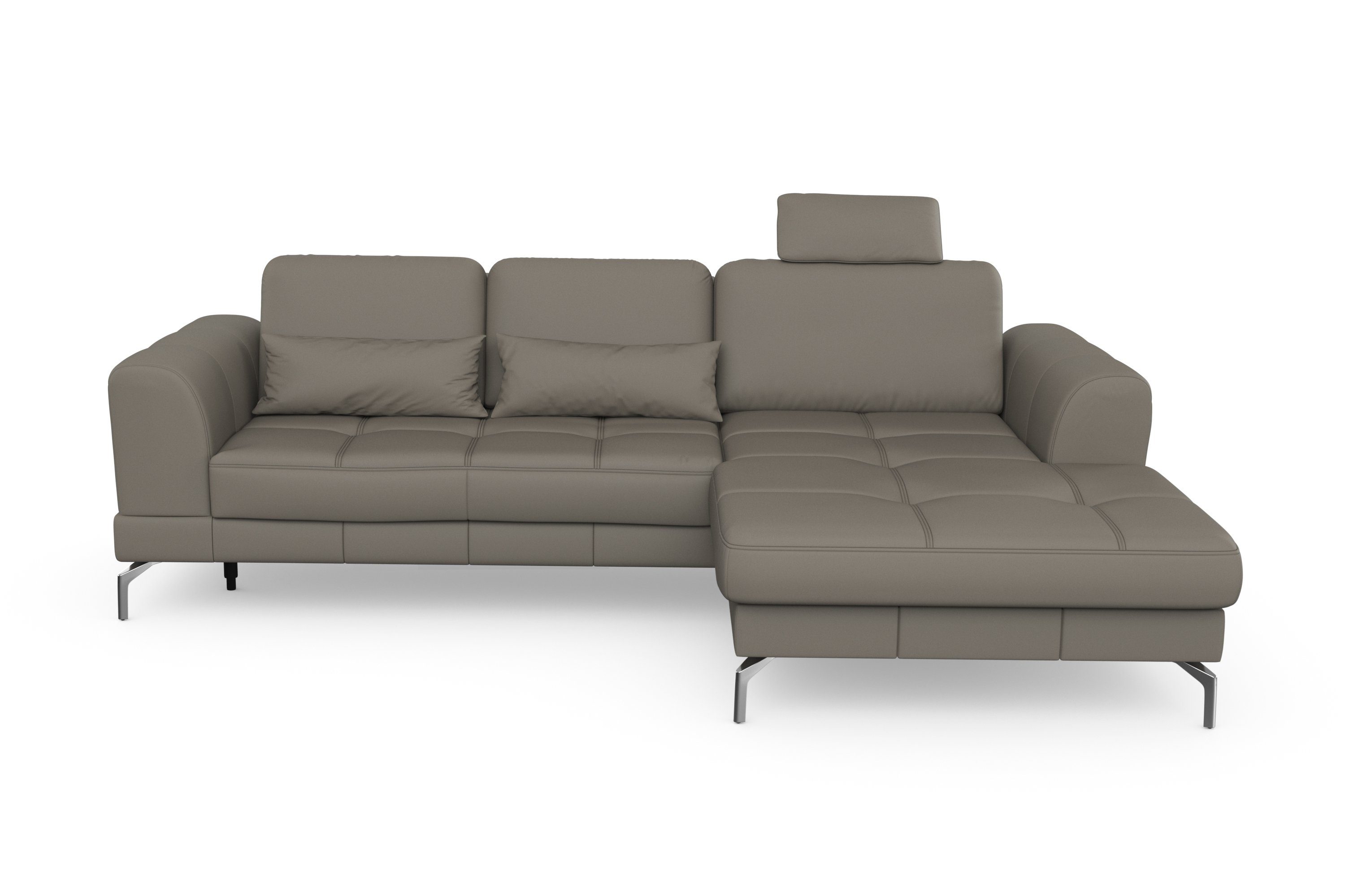 sit&more Hoekbank Bendigo L-vorm inclusief zitdiepteverstelling, bodemvrijheid 15 cm, 2 pootkleuren