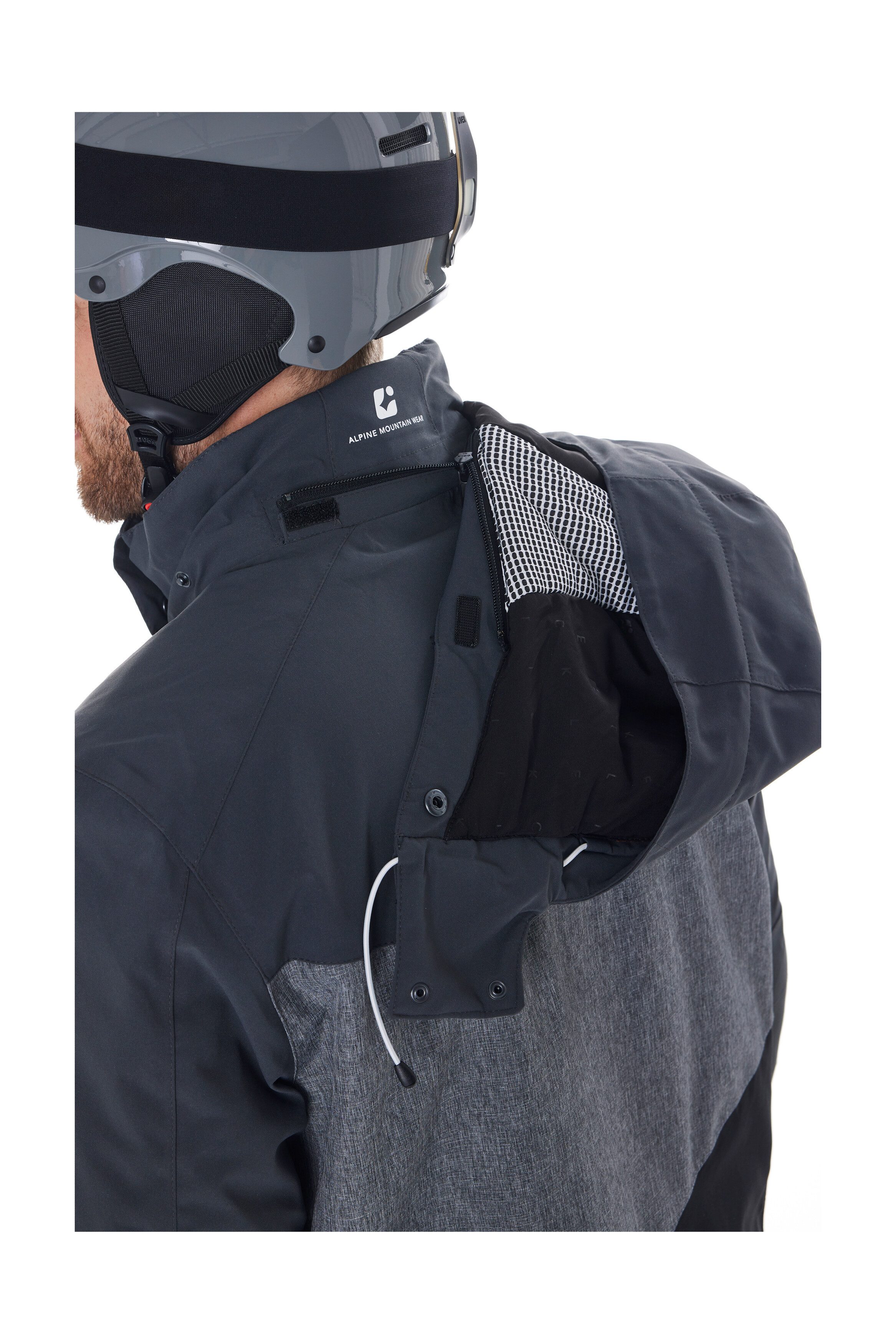 Killtec Ski-jack KSW 45 MN SKI JCKT Trendy, waterdichte ski-jas met afneembare kap en sneeuwvanger