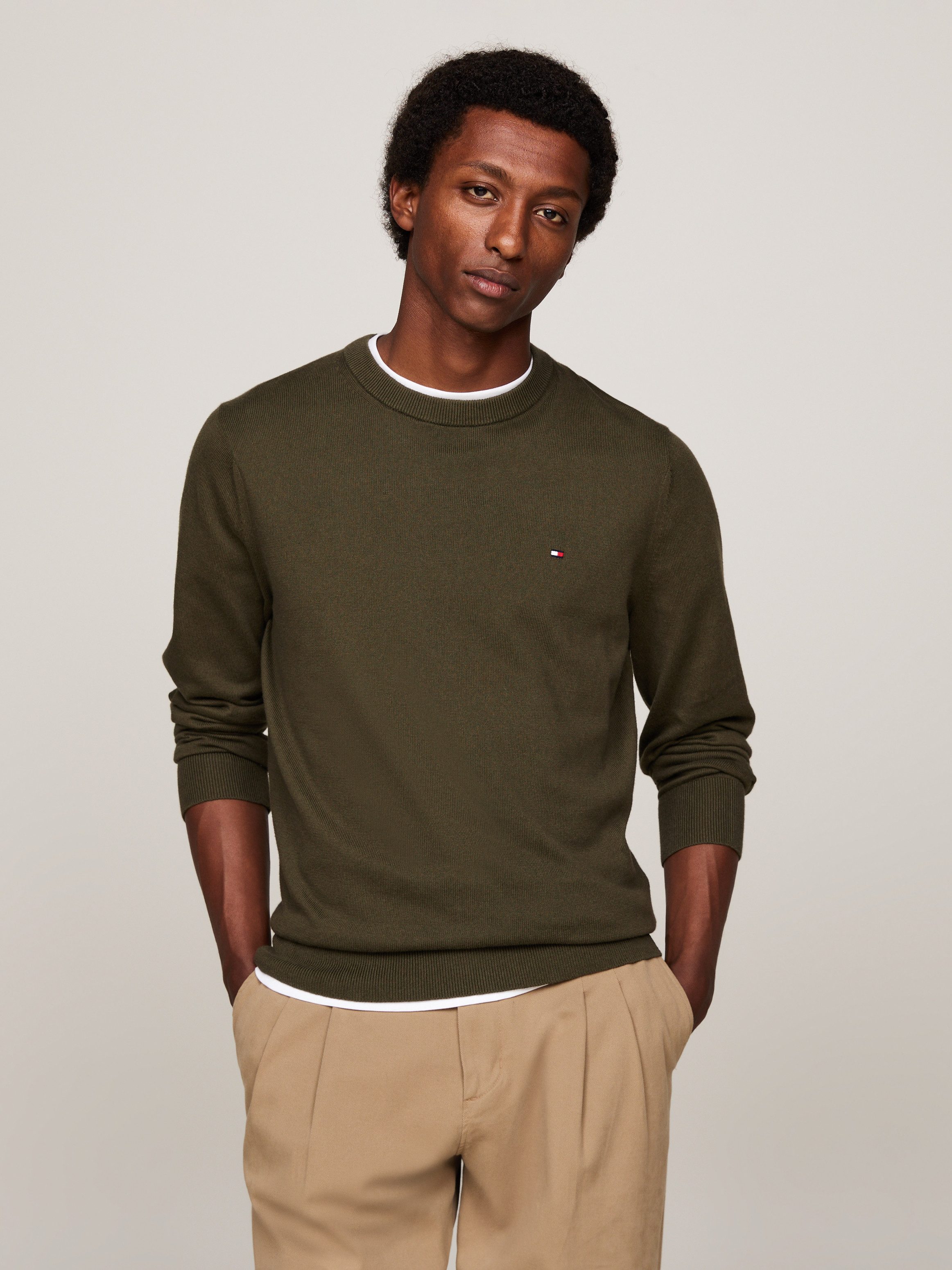 Tommy Hilfiger Trui met ronde hals PIMA ORG CTN CASHMERE CREW NECK