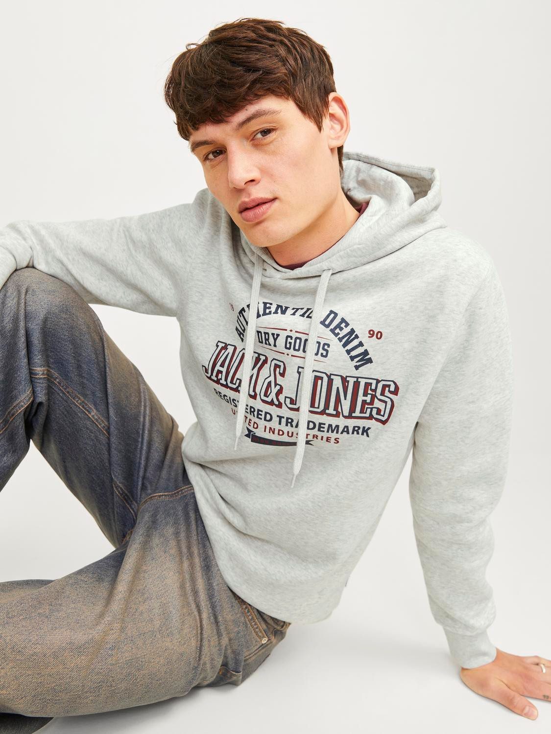 Jack & Jones Hoodie JJELOGO SWEAT HOOD 2 COL 24 25 NOOS