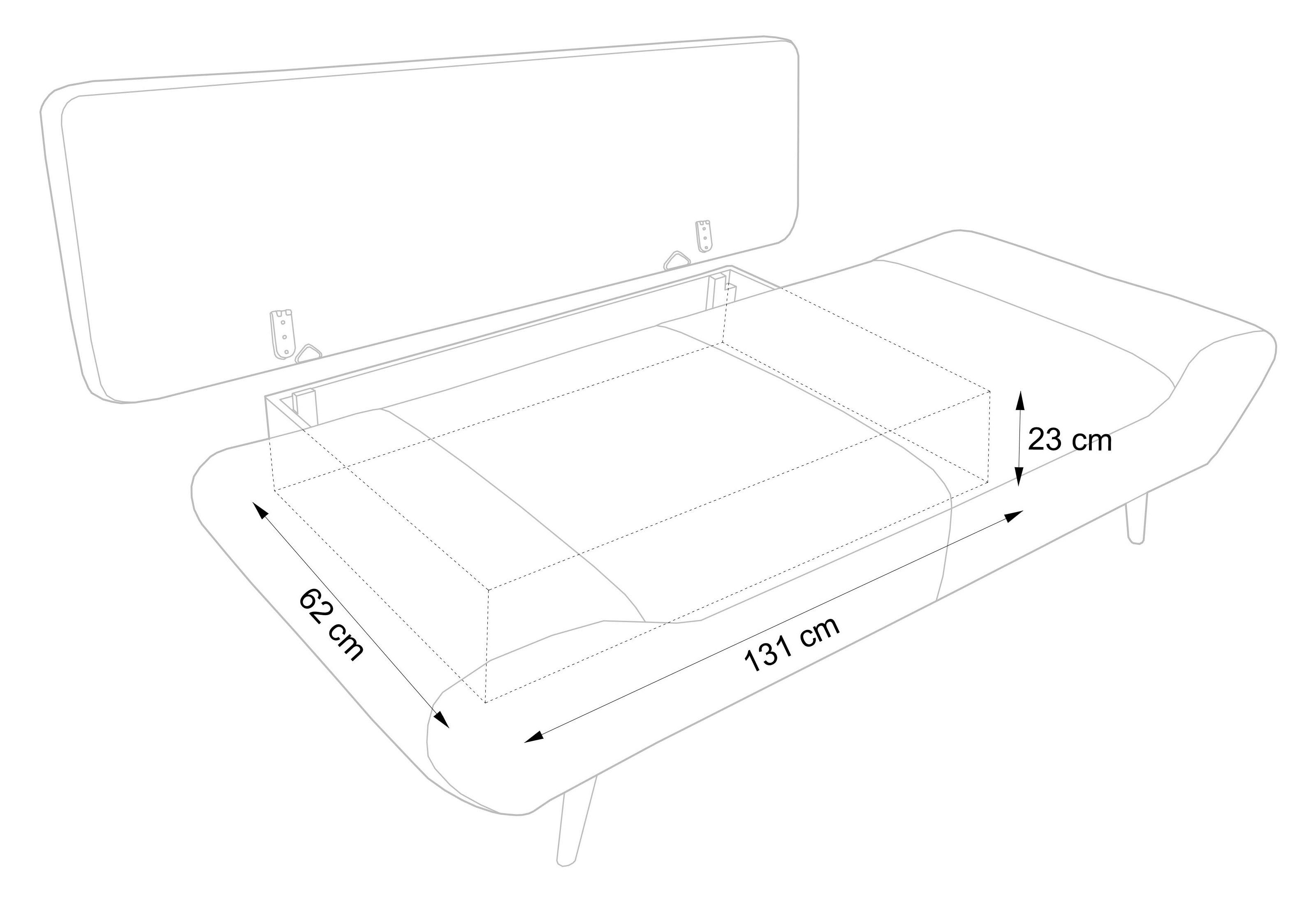 andas Slaapbank Segmon simpel in een comfortabel te bed veranderen, inclusief bedkist
