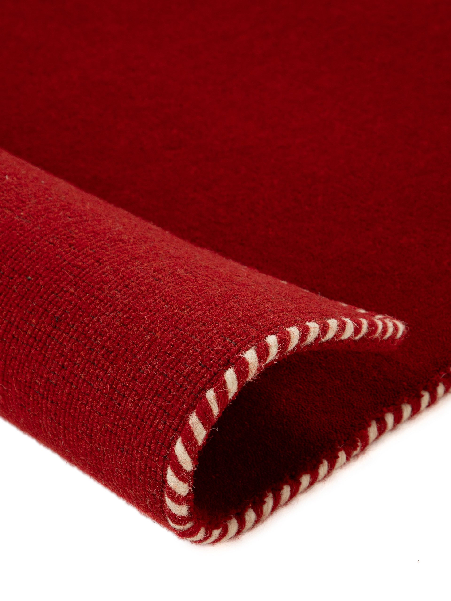 carpetfine Wollen kleed Gabbeh Lola Uni met natuurlijk plantaardig materiaal handgeweven, ook in rond