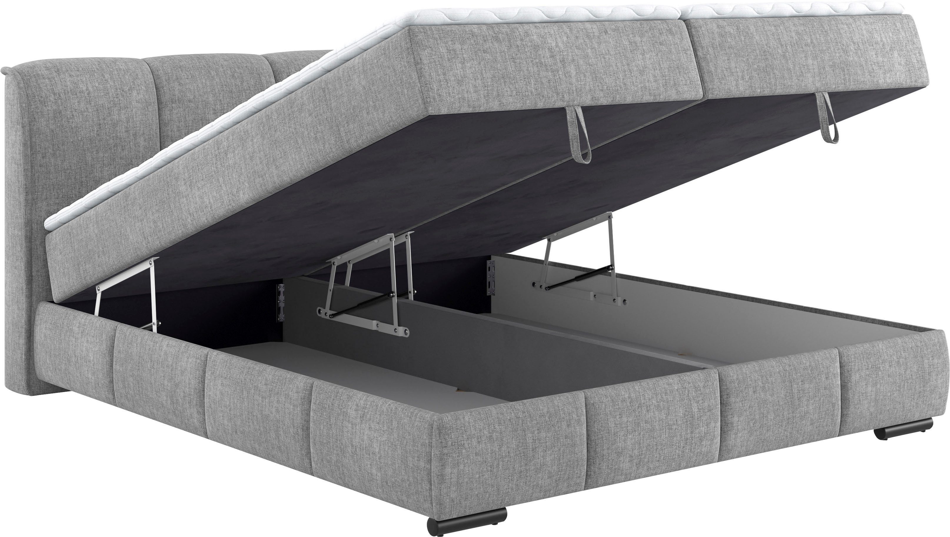 Mr. Couch Boxspring Bethany met bedkist, incl. matras Topmatras en sierkussen, in verschillende hardheden beschikbaar