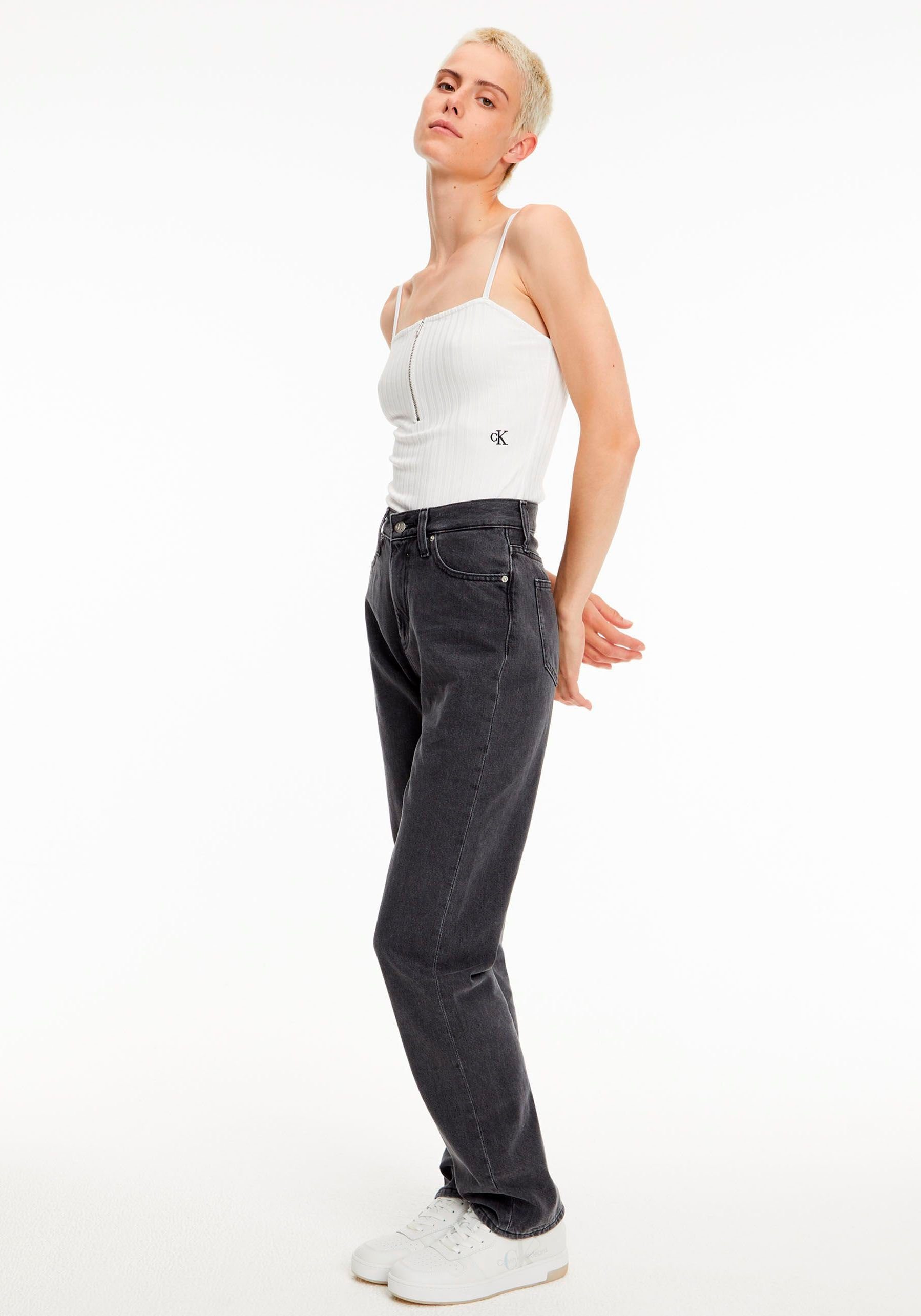 Calvin Klein Body ZIPPER RIB STRAPPY met halve ritssluiting