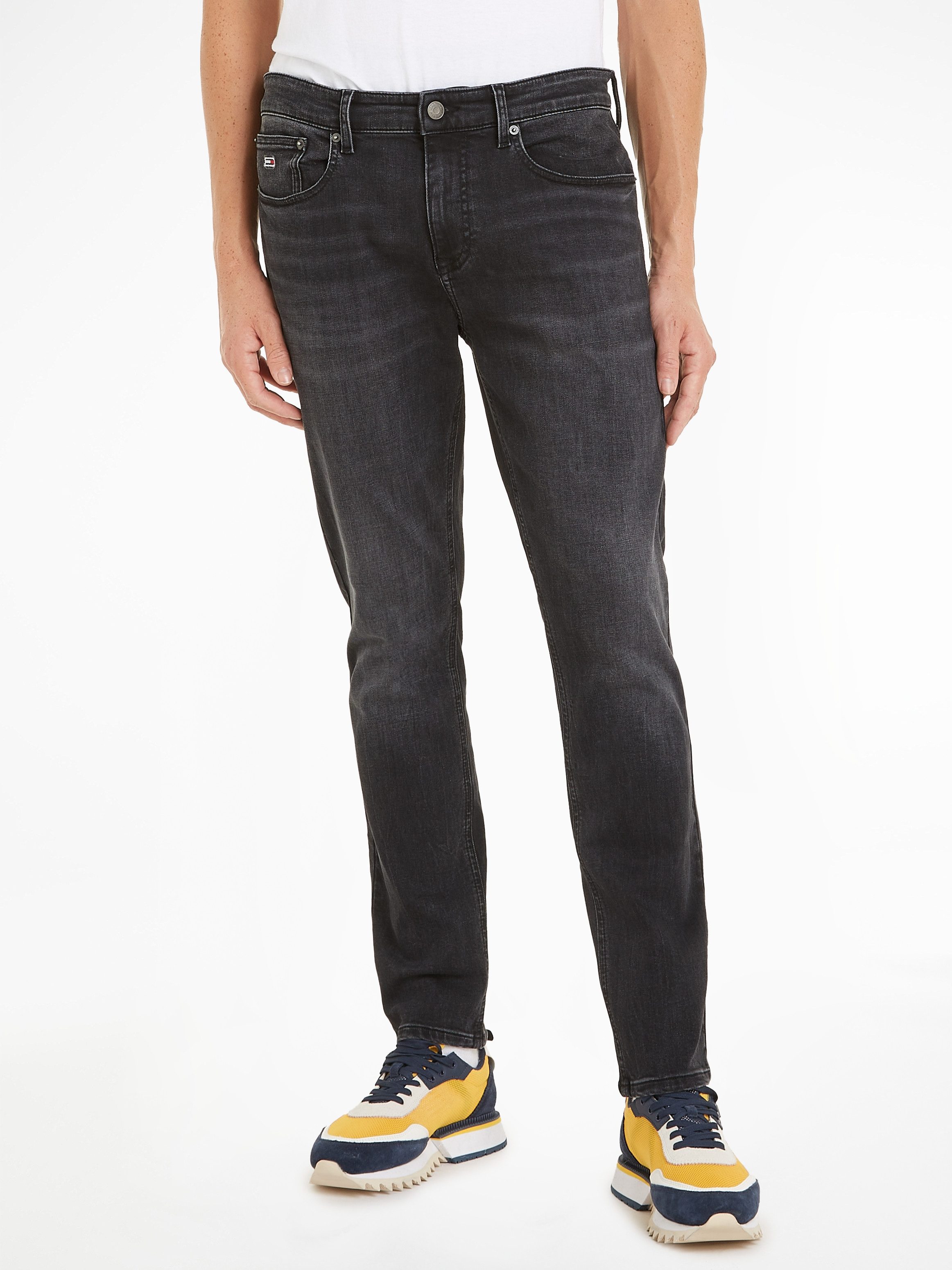 TOMMY JEANS Tapered jeans Austim Slim Tapered heren tapered jeans maat 31 zwart