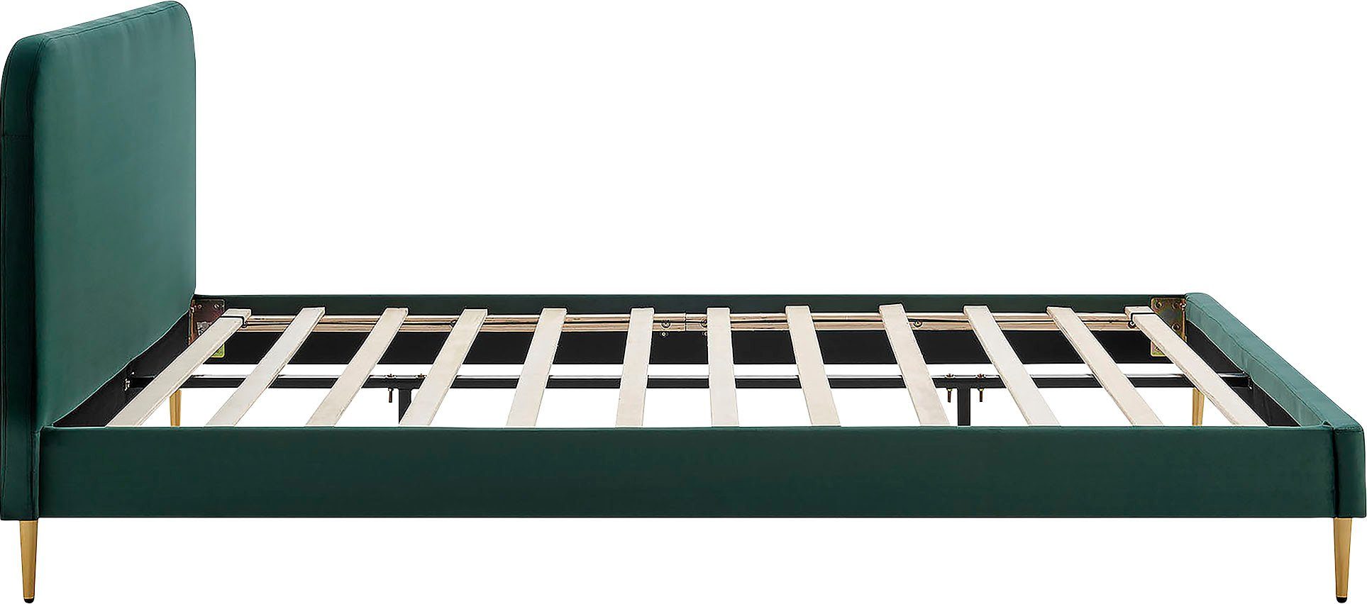 SalesFever Gestoffeerd bed Poten chroom goudkleur