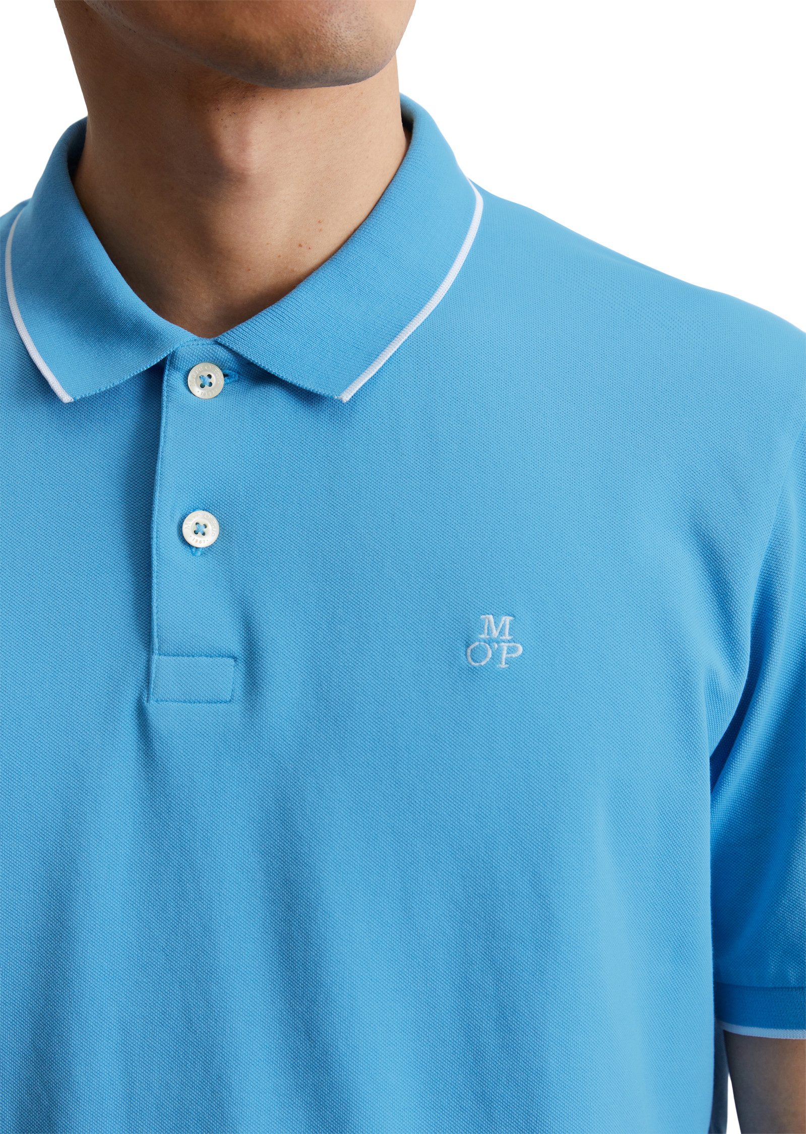 Marc O'Polo Poloshirt van piqué, regular fit, contrasterende details
