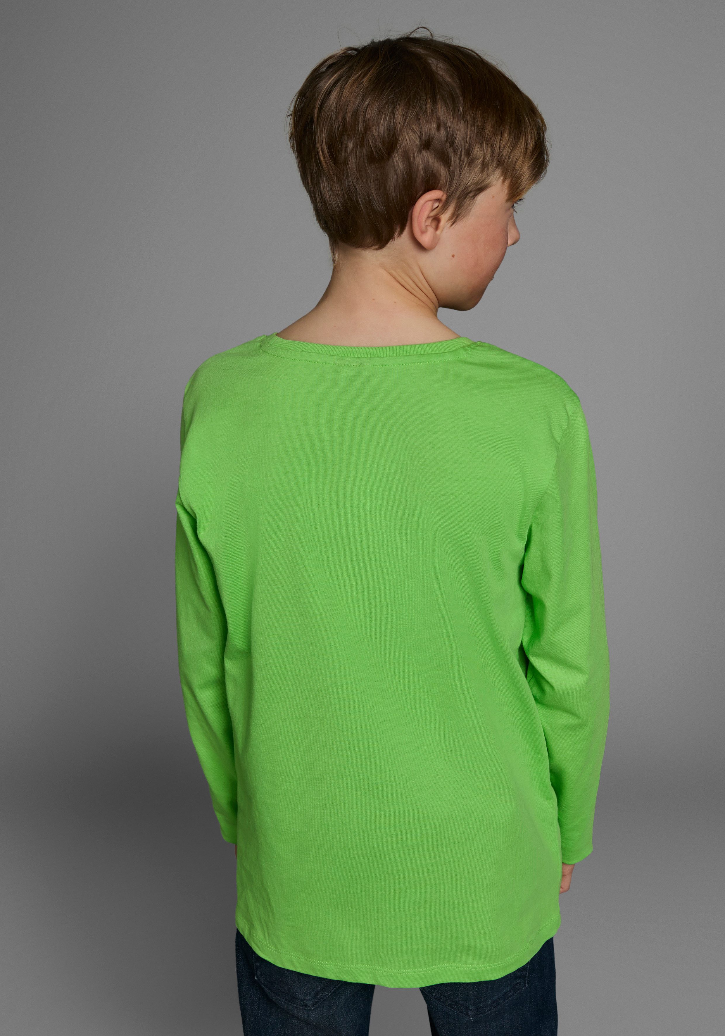 KIDSWORLD Shirt met lange mouwen EGAL WAS, ICH WAR'S NICHT! Lange mouwen, basic pasvorm, frisse opdruk, ronde hals