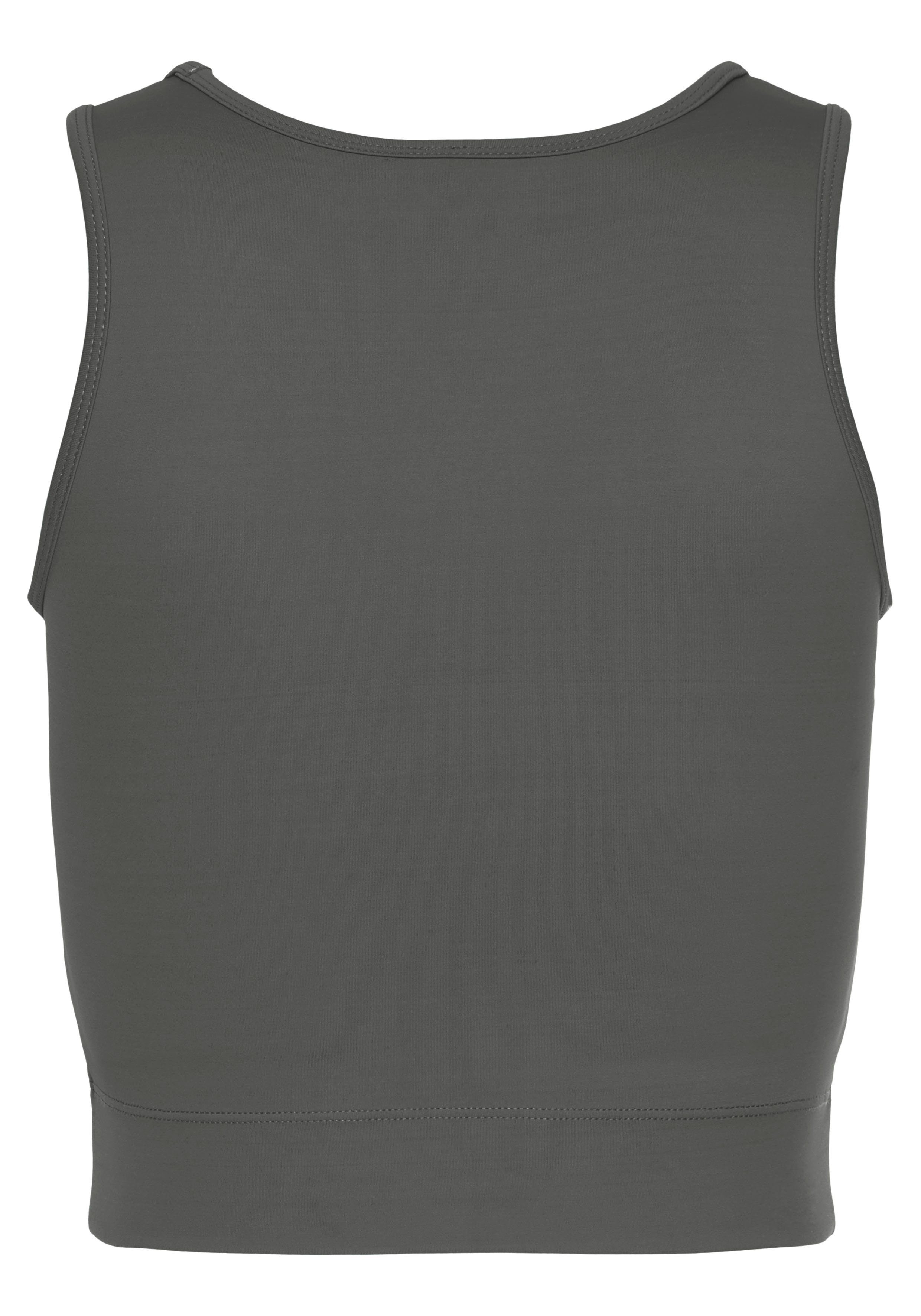 active by Lascana Crop-top met rimpeling en mesh-inzetten