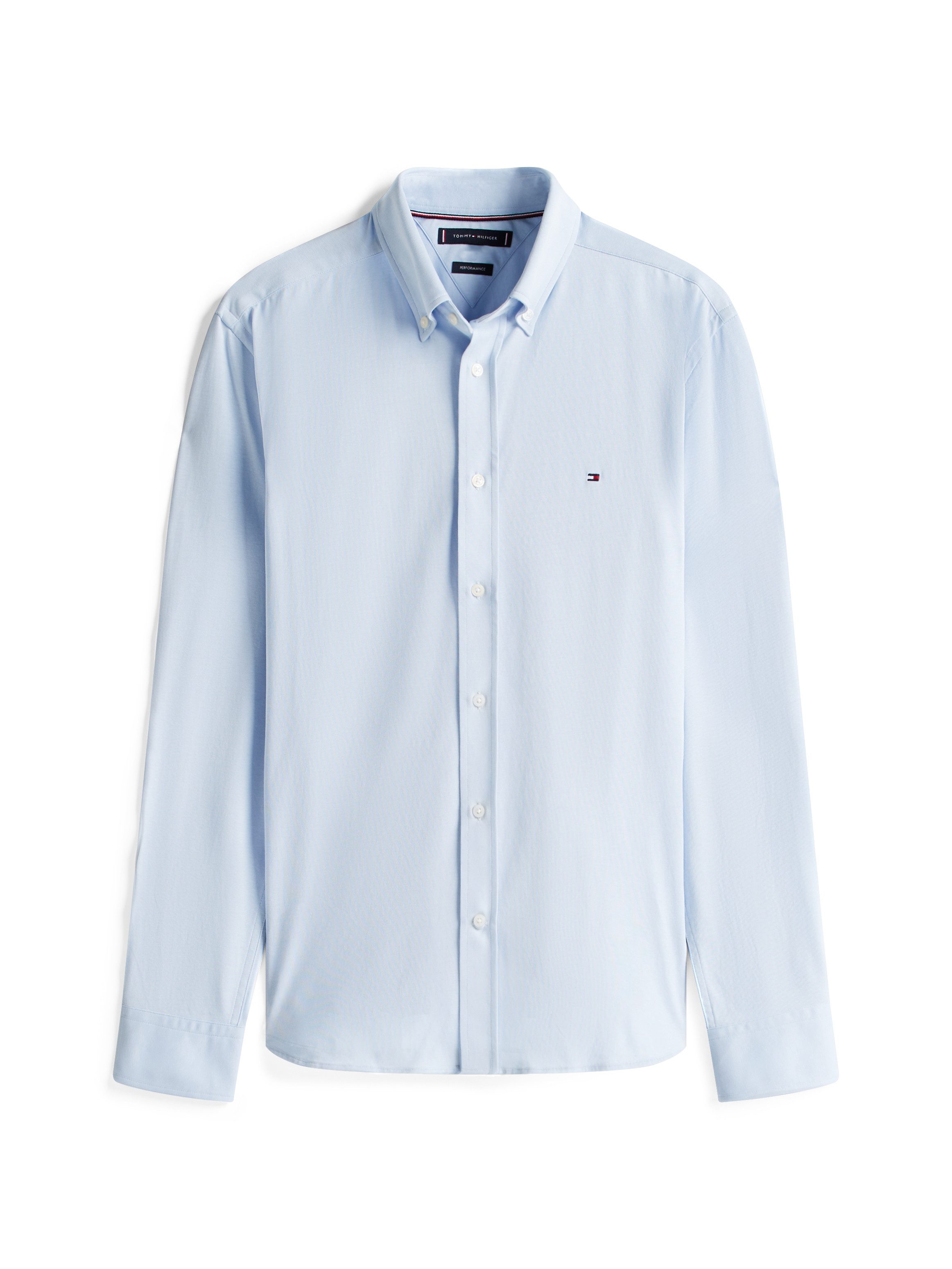 Tommy Hilfiger Overhemd met lange mouwen PERFORMANCE KNIT SOLID LS SHIRT