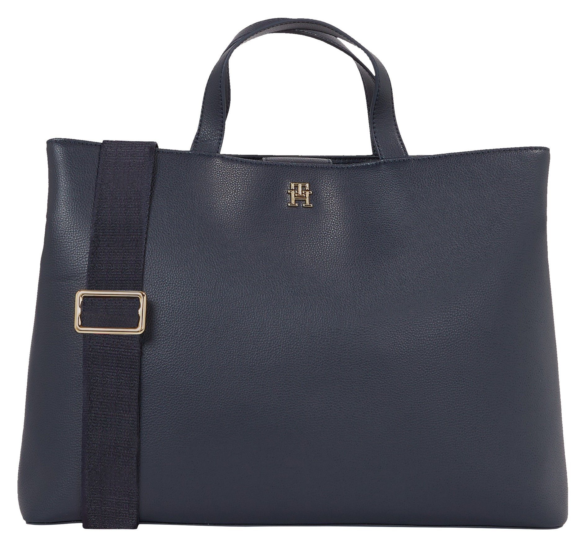 Tommy Hilfiger Blauwe Polyester Handtas met Verstelbare Schouderband Blue Dames