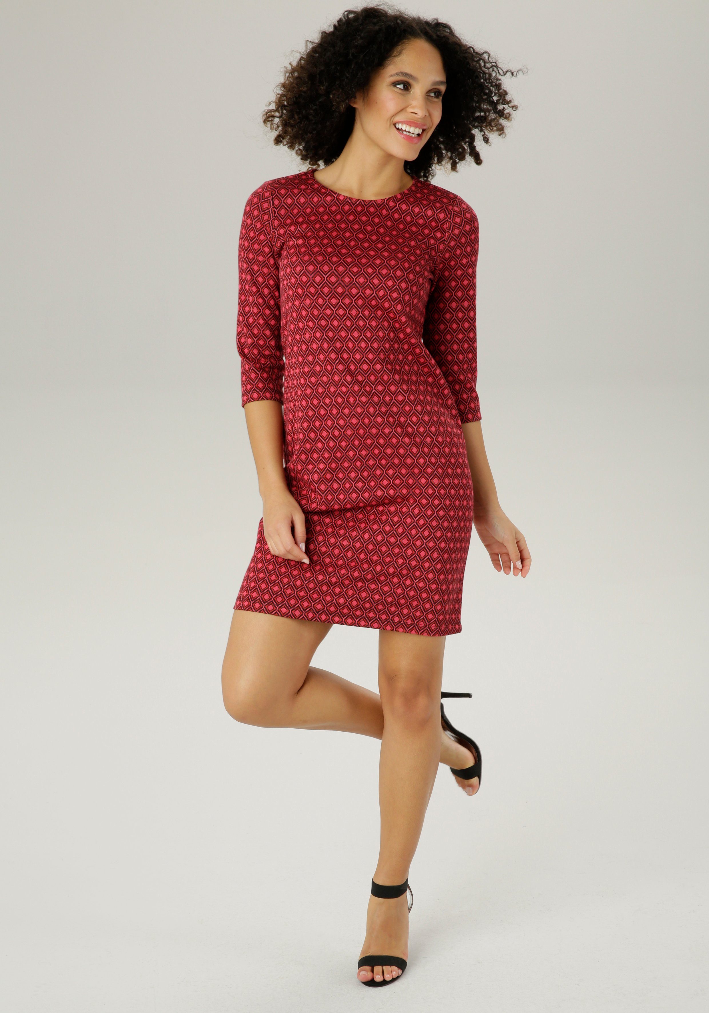 Aniston SELECTED Jerseyjurk in jacquardkwaliteit