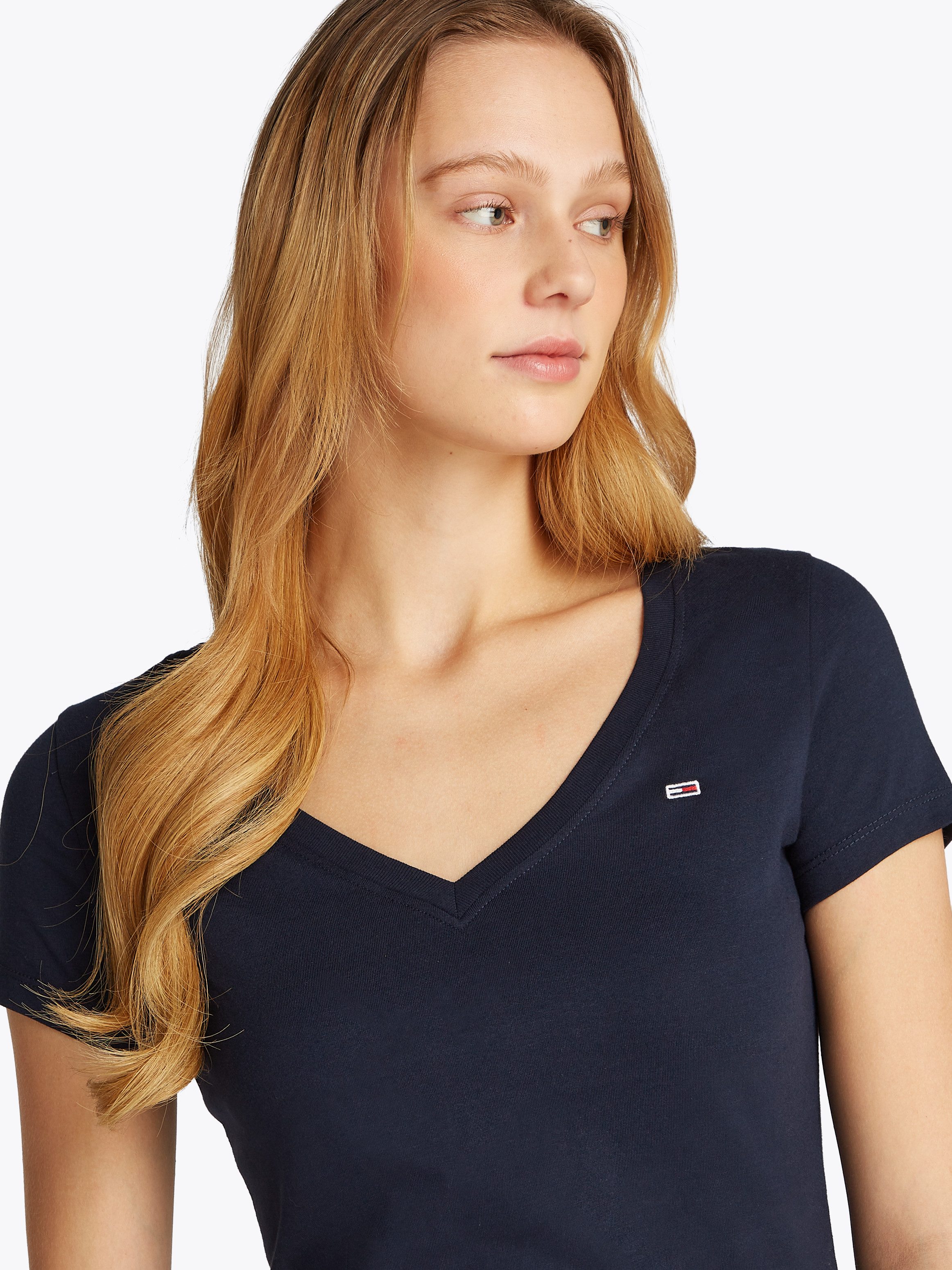 TOMMY JEANS T-shirt TJW SLIM V-NECK TEE