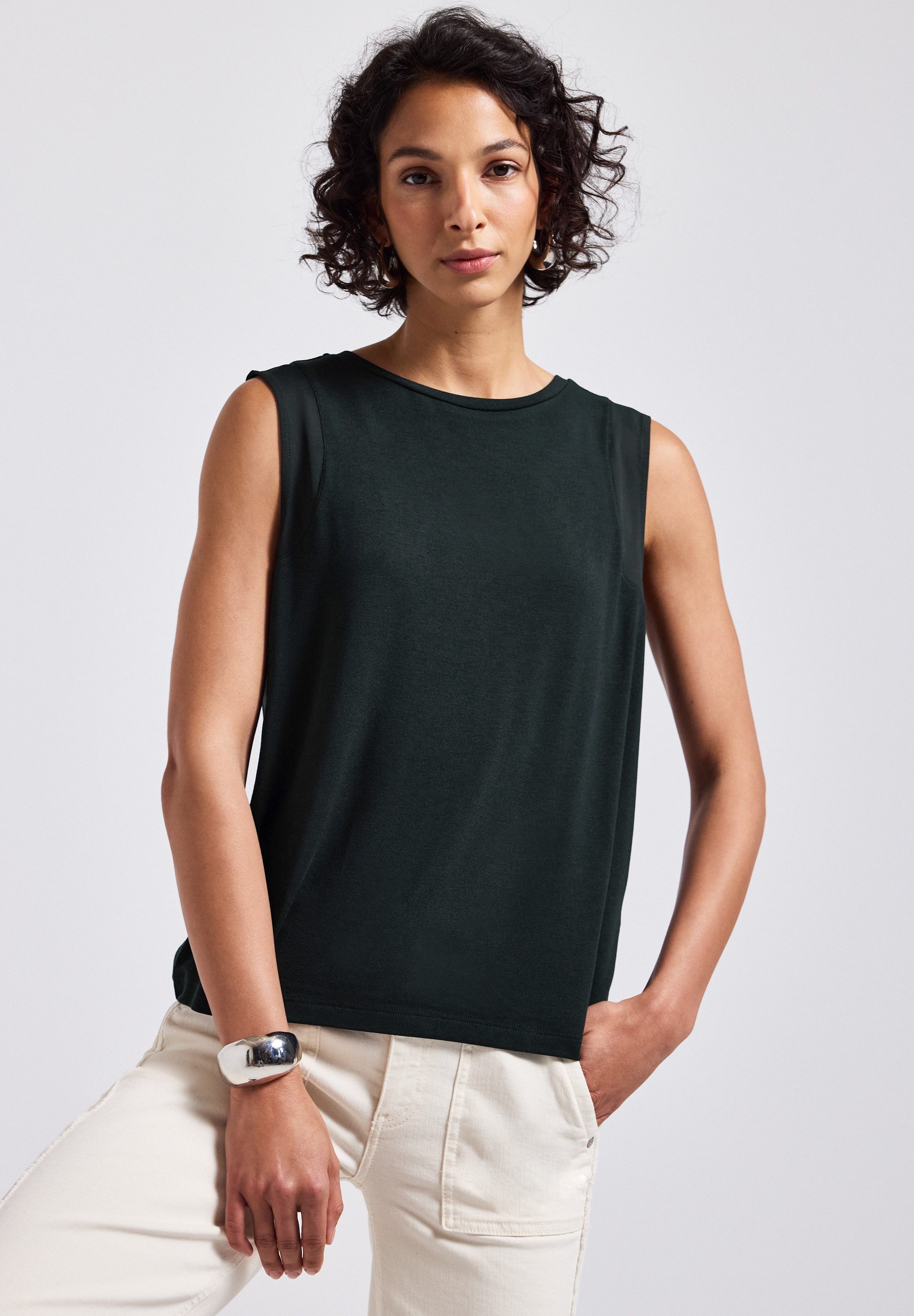 STREET ONE Top met chiffondetails