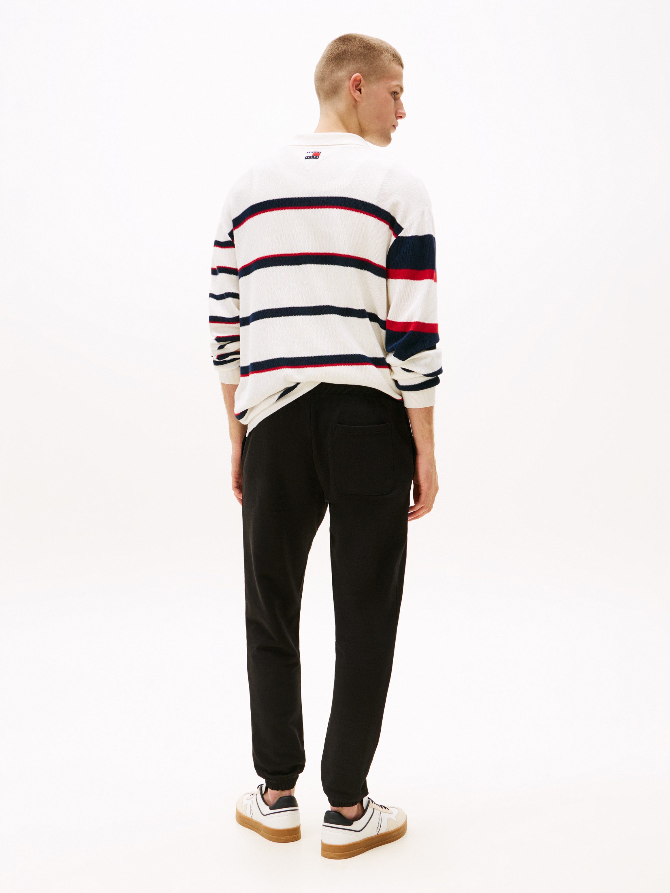 TOMMY JEANS Sweatbroek TJM SLIM RWB DNA GRAPHIC PANT met elastische tailleband, grote logoprint