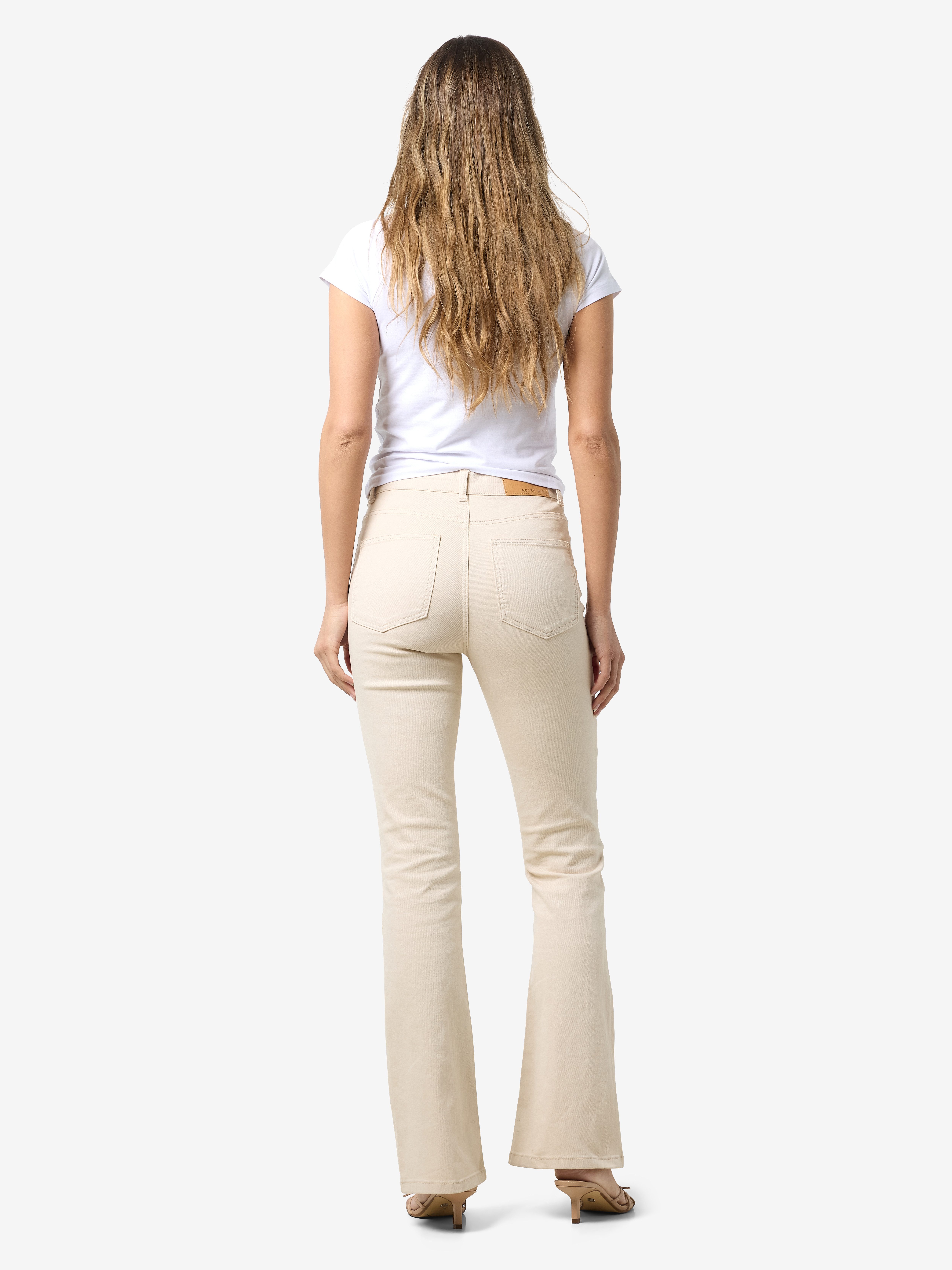 Noisy may Bootcut jeans NMSALLIE HW FLARE JEANS OATMEAL NOOS