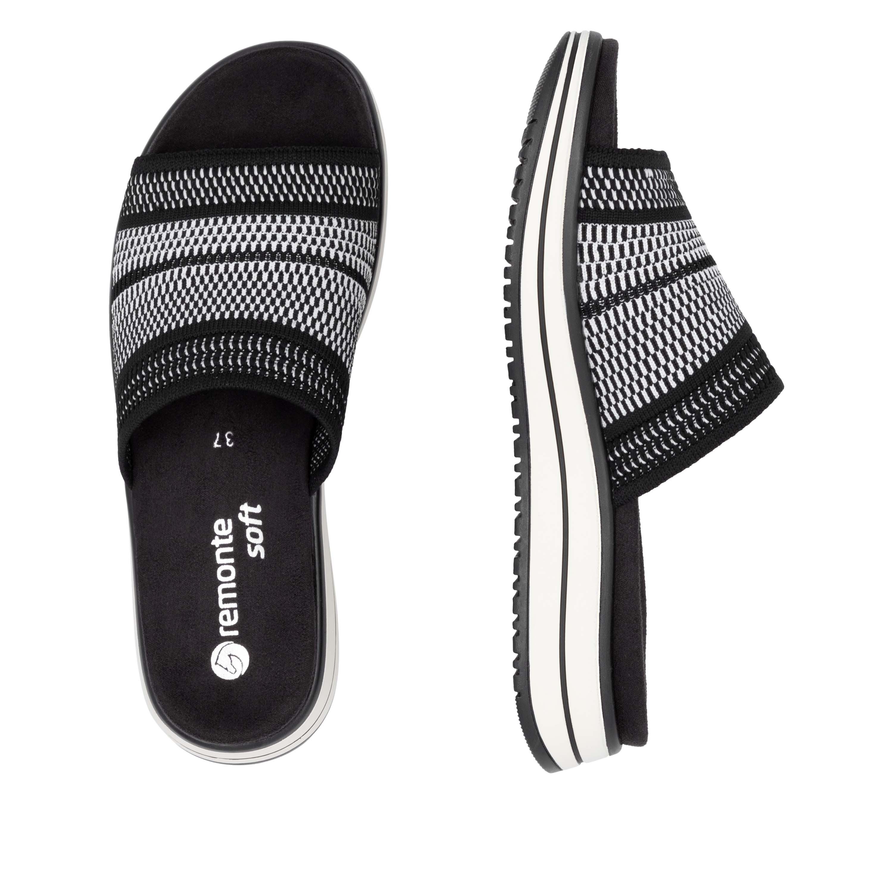 Remonte Slippers , sleehak, zomerschoen, slippers met praktische elastische rand