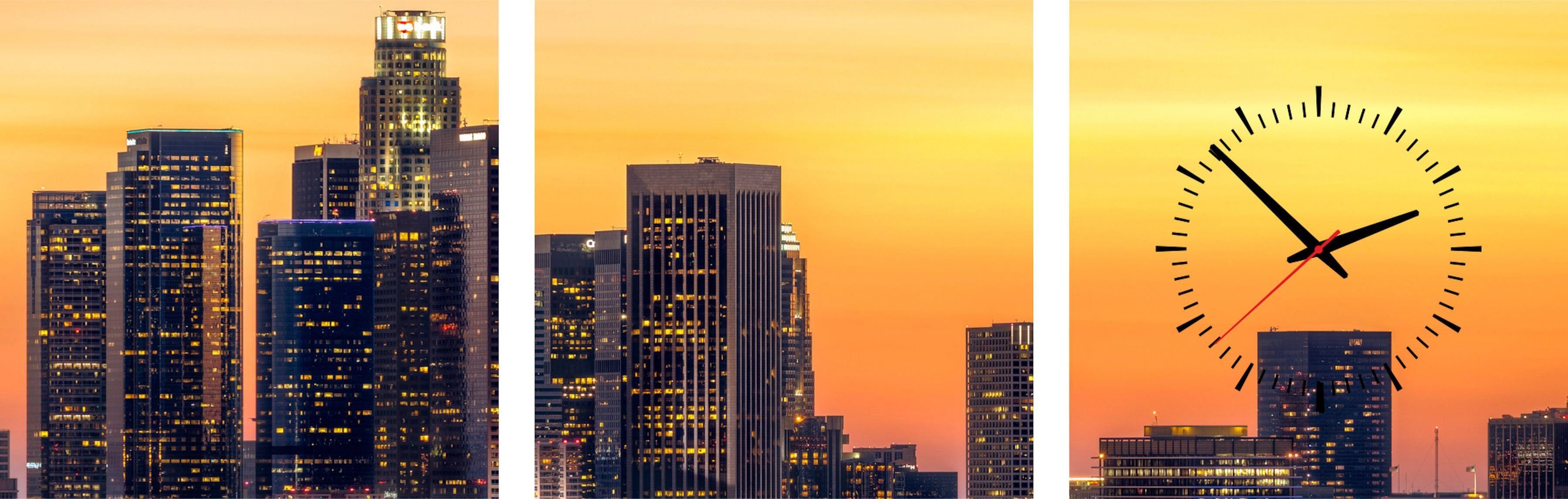 Conni Oberkircher´s Wanddecoratie Los Angeles Sunset met decoratieve klok (set)