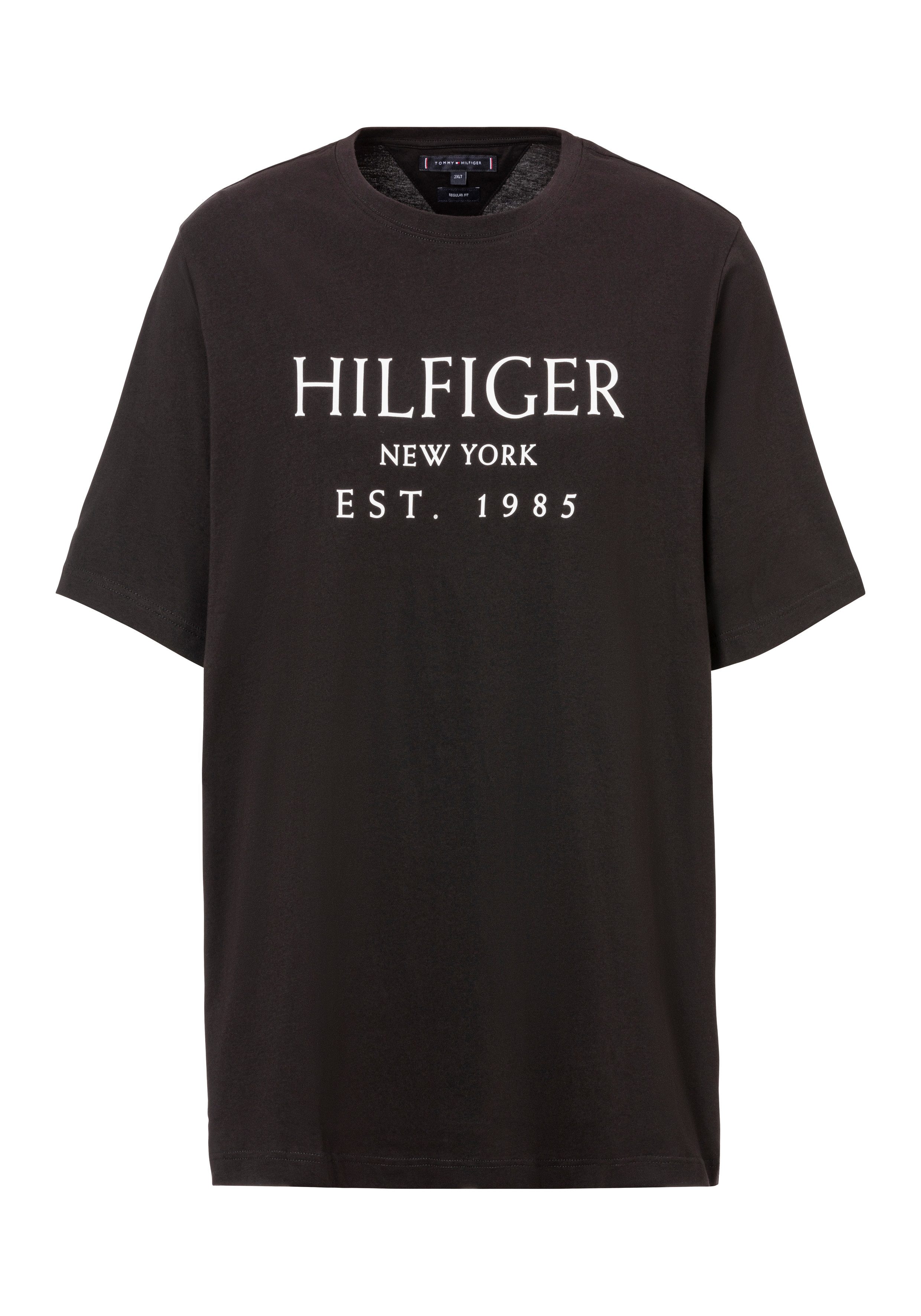 Tommy Hilfiger Shirt met ronde hals BT-BIG HILFIGER TEE-T in grote maten, met logo-opdruk, ronde hals