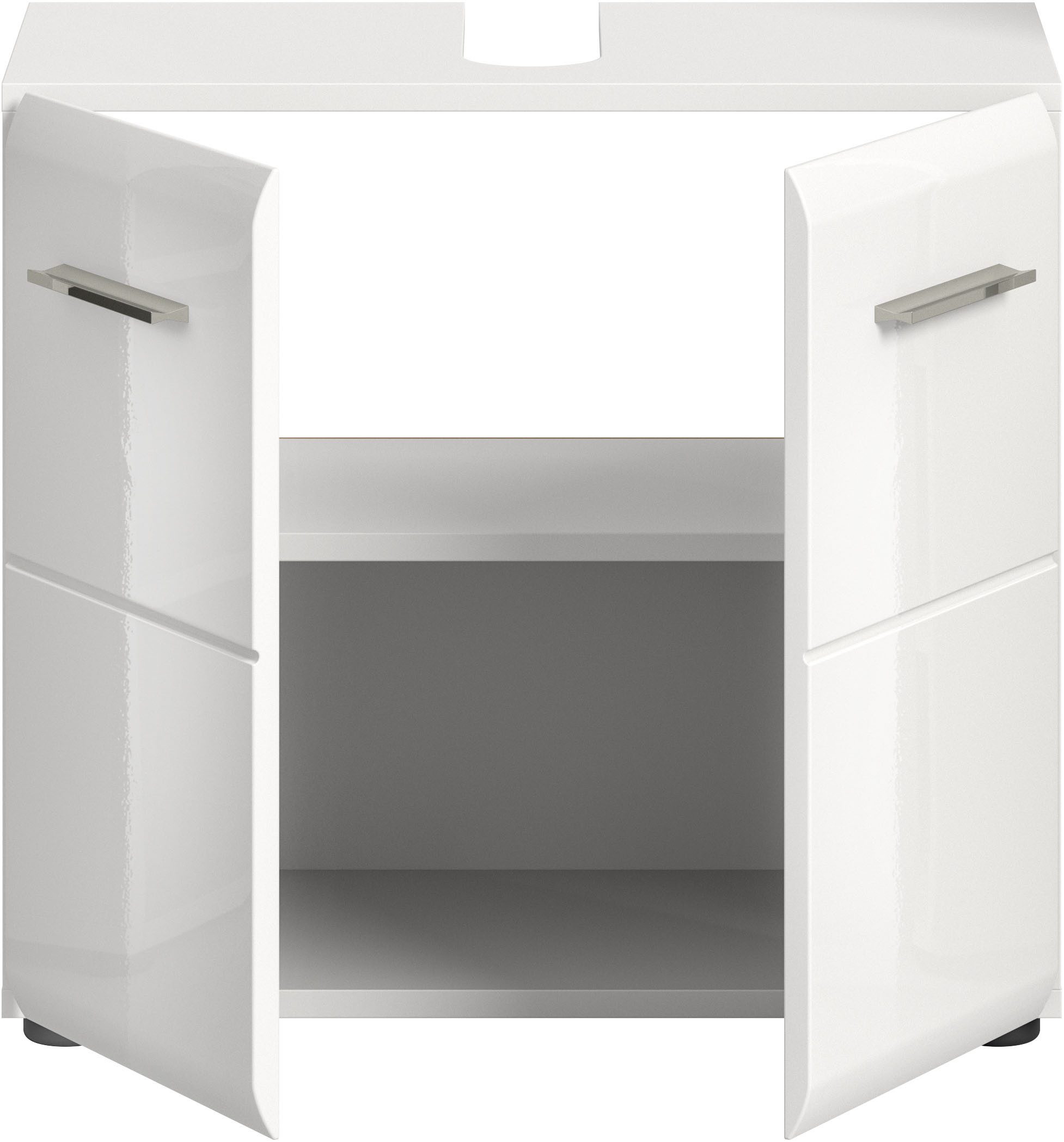 INOSIGN Wastafelonderkast FLORENZ, TOPSELLER!, Breedte 60 cm, 1 legplank, 2 vakken met siphonopening, badkamermeubels, badkast, kast, commode, badkamer