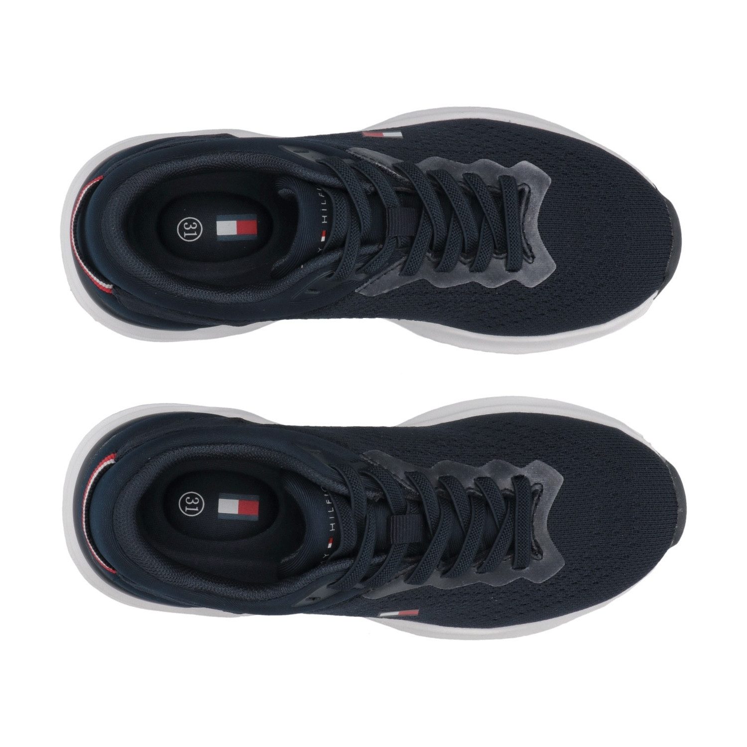 Tommy Hilfiger Sneakers , veterschoenen, vrijetijdsschoen met logovlag