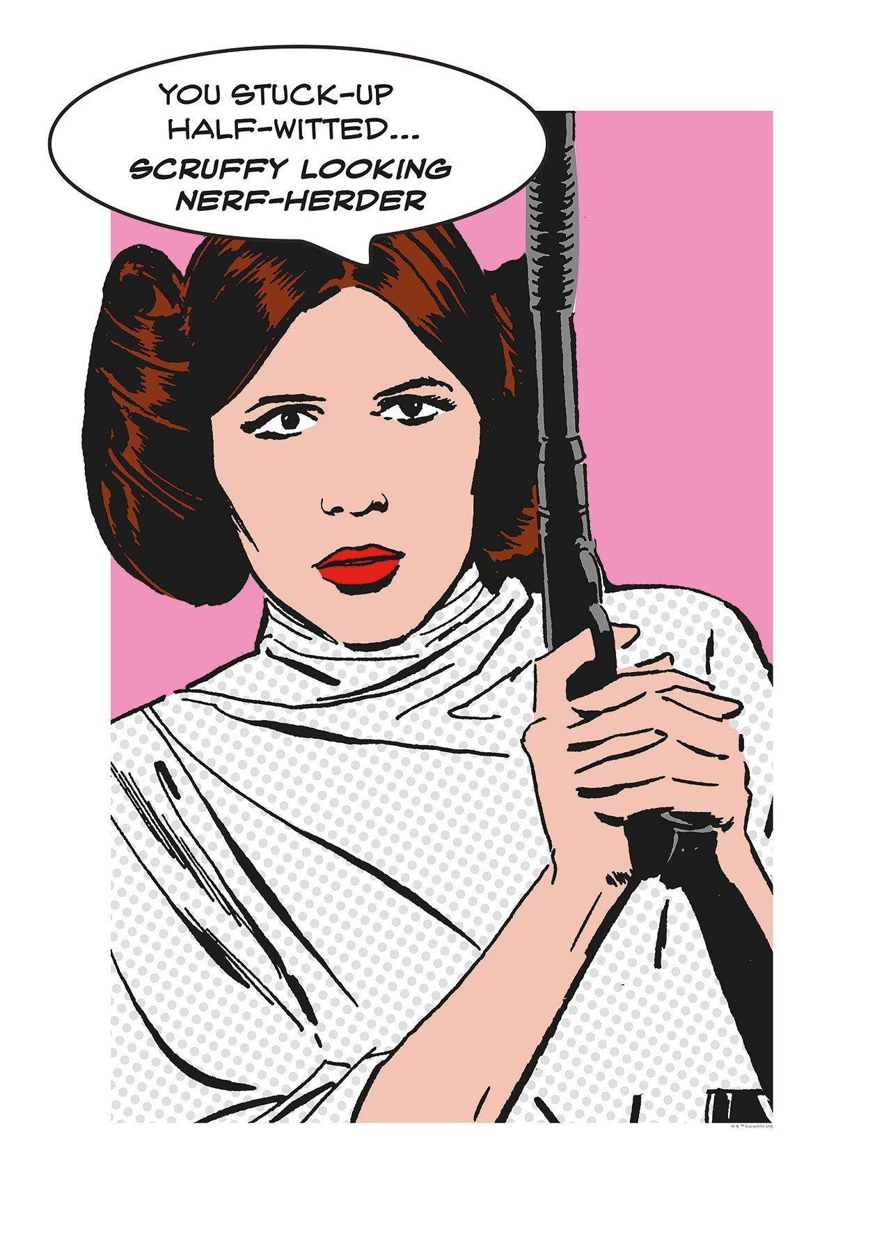 Komar wanddecoratie Star Wars Classic Comic Quote Leia, zonder lijst