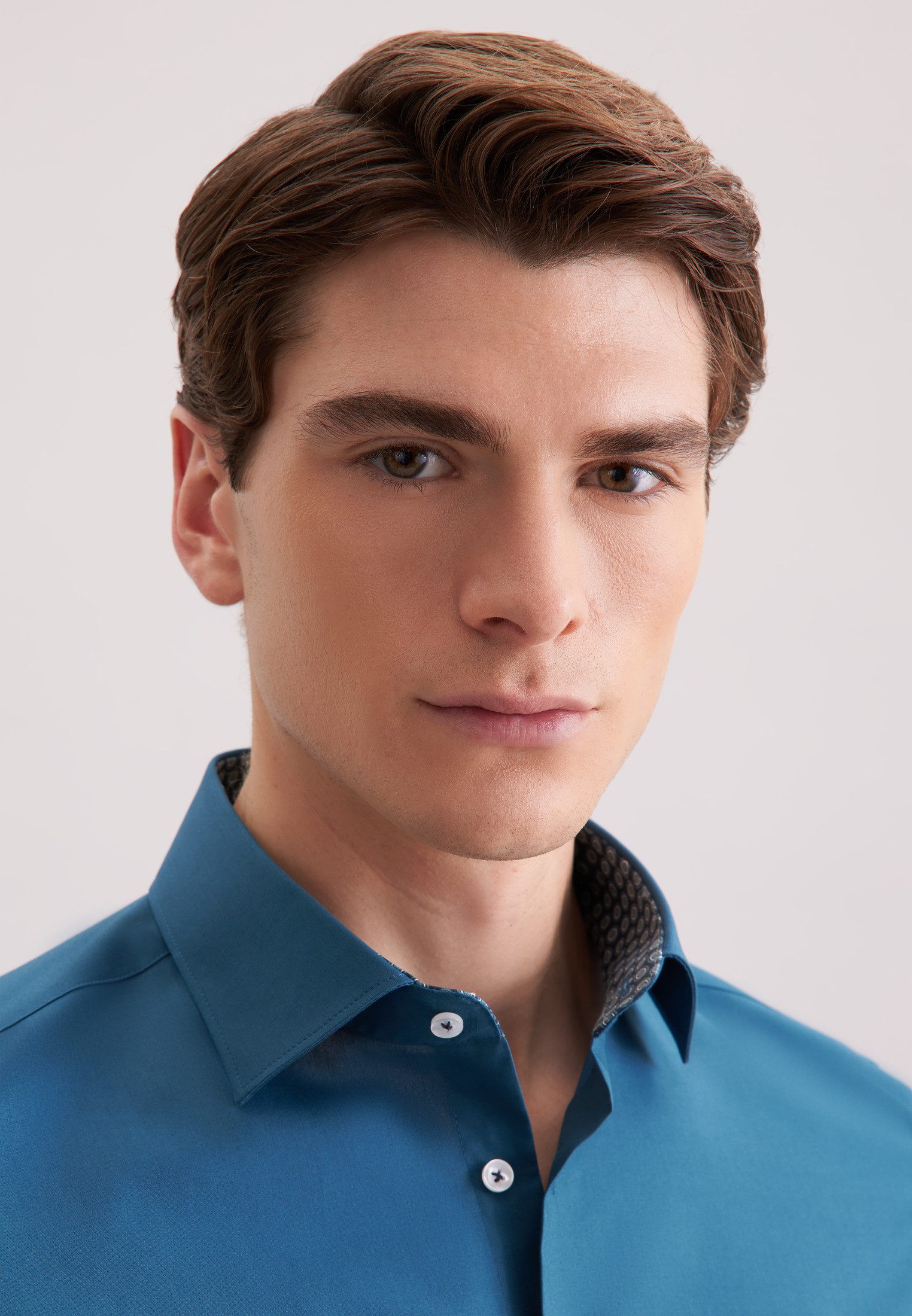 seidensticker Businessoverhemd Zwarte roos Slim 1/1 Kent kraag uni