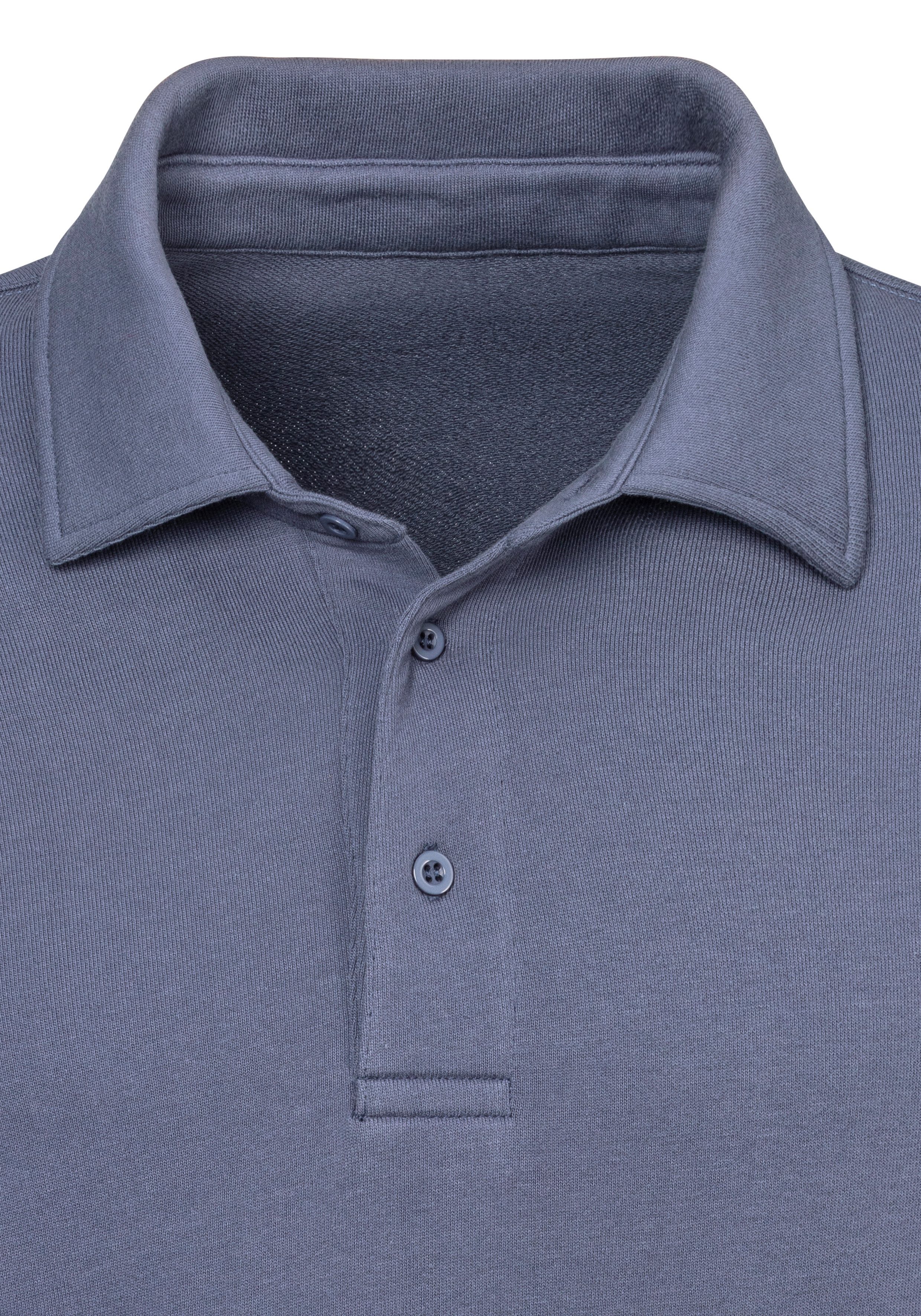 John Devin Sweatshirt Lange mouwen, sweatshirt met polokraag, katoenmix