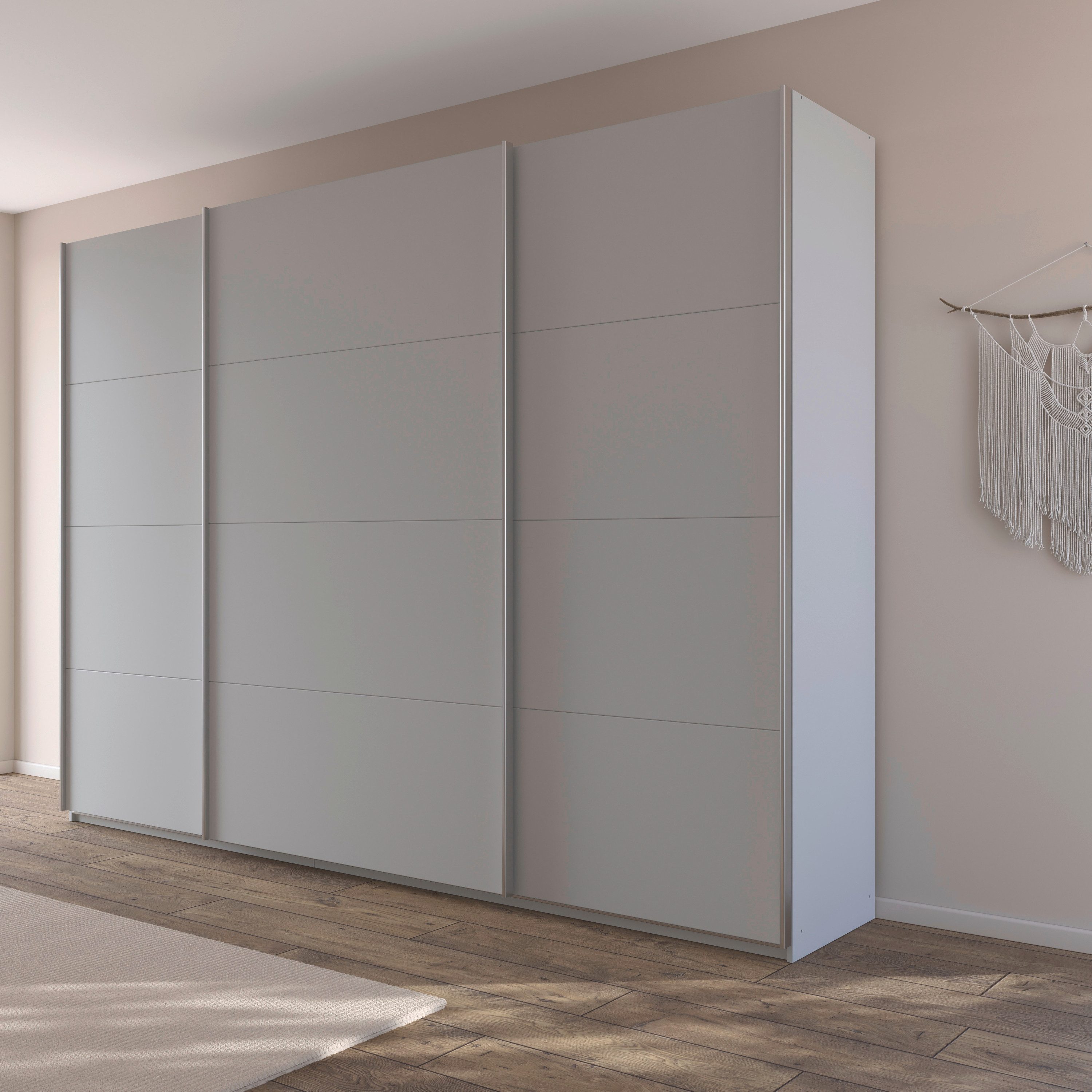 rauch Schuifdeurkast Kledingkast kast garderobe AGORDO met decor- of hoogglansfront doordachte binnenuitrusting, in 4 breedtes en 2 hoogtes made in germany