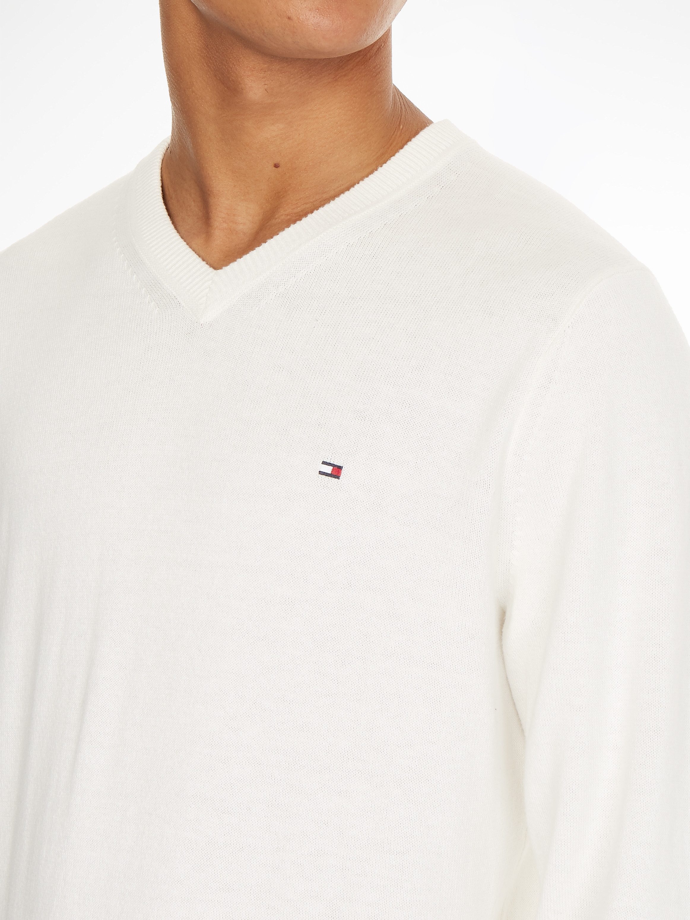 Tommy Hilfiger Trui met V-hals PIMA ORG CTN CASHMERE V NECK