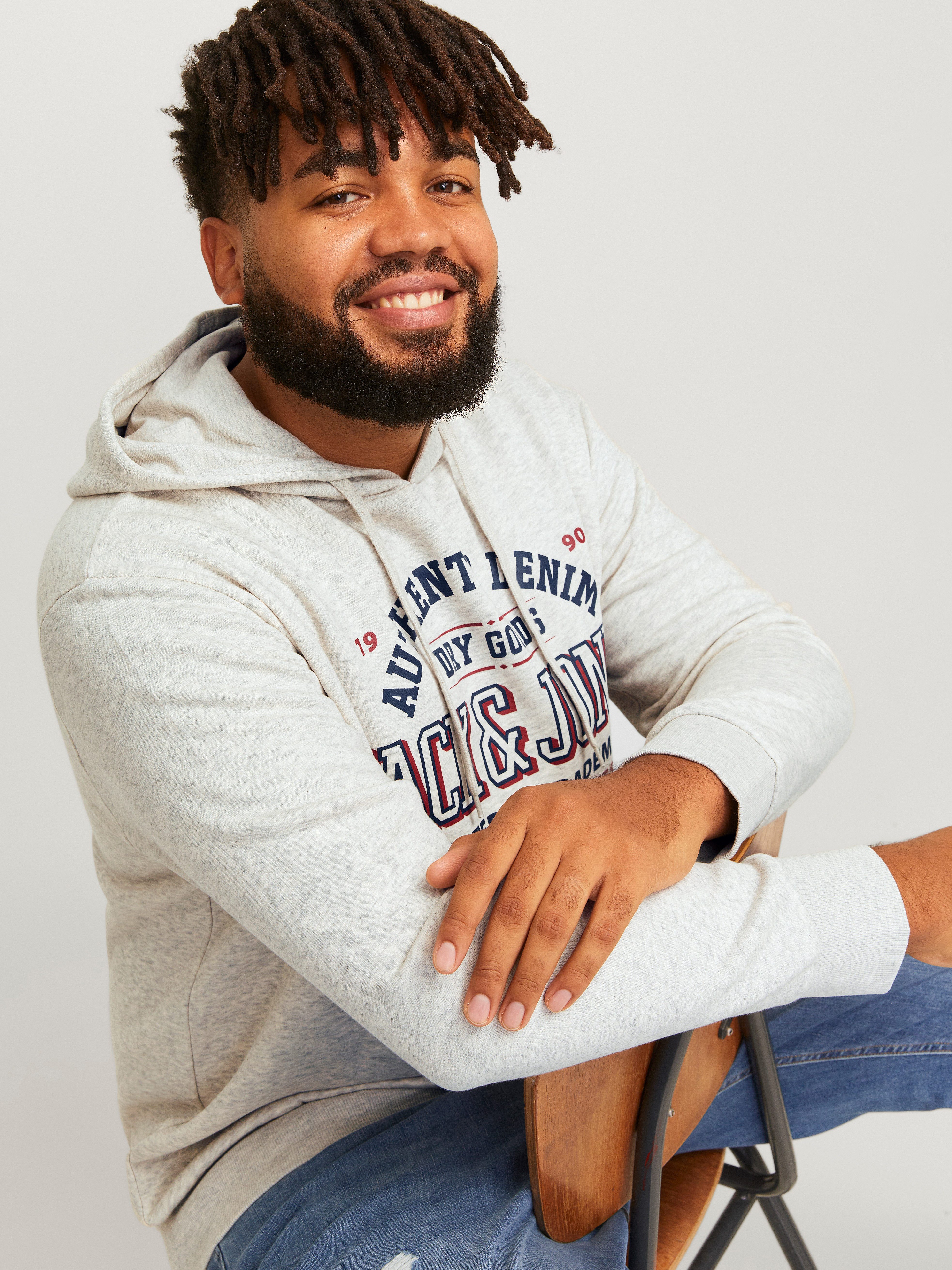 Jack & Jones PlusSize Hoodie JJELOGO SWEAT HOOD 2 COL 24/25 NOOS PLS