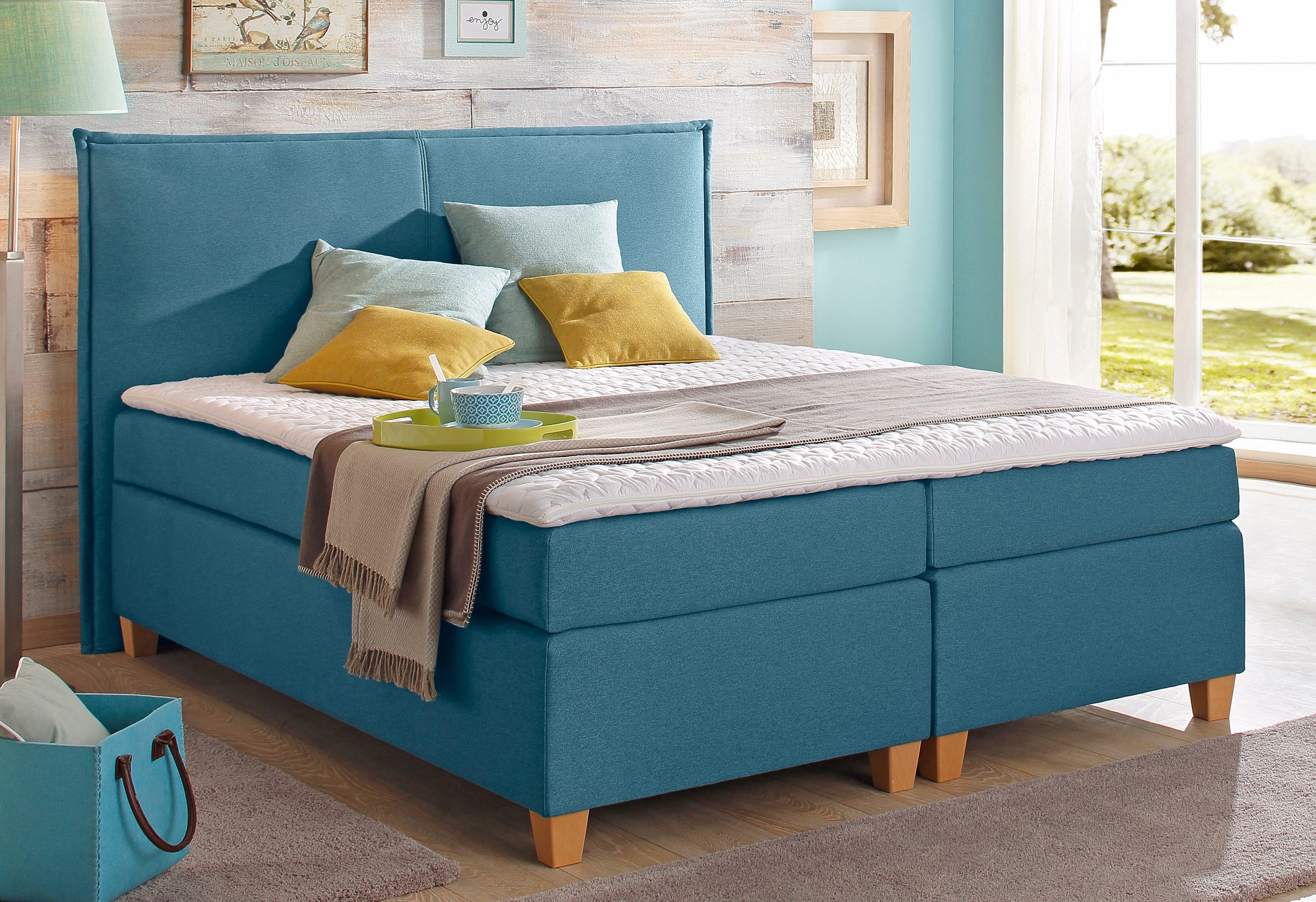 Home affaire Boxspring Houssay incl. topmatras, 5 breedtes, 2 hardheden ook in extra lang 220 cm
