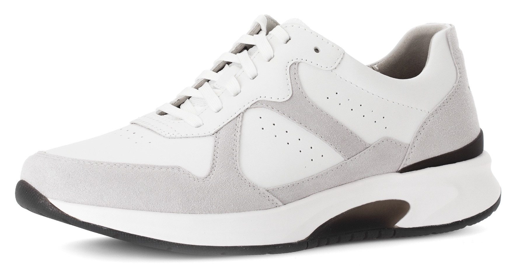 Gabor Rollingsoft Sneakers met sleehak , vrijetijdsschoen, lage schoen, veterschoen, gevoerde schacht, g-breedte