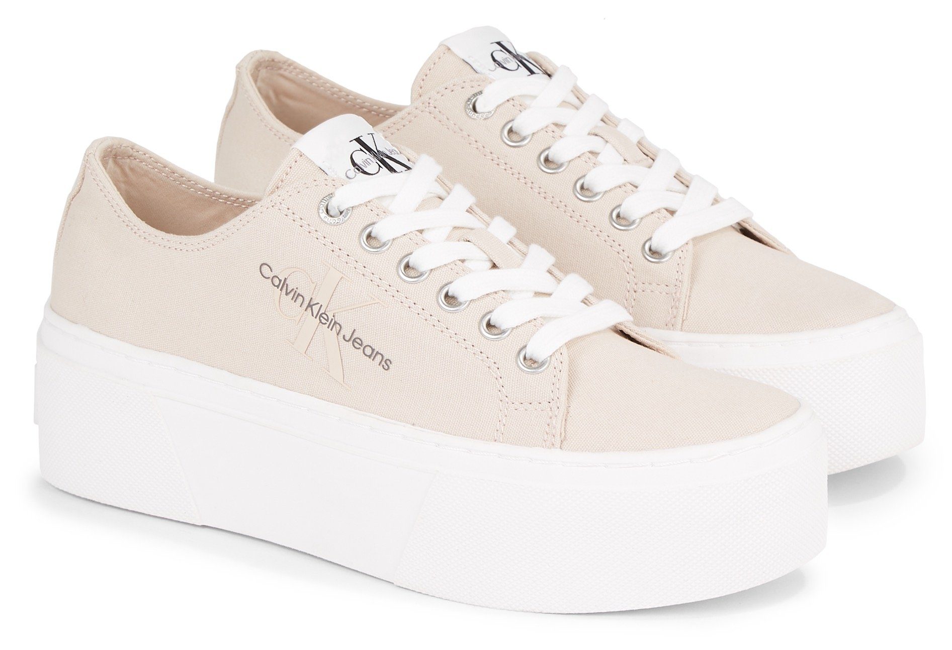 Calvin Klein Plateausneakers JENNA 19T *I met logo-opdruk, vrijetijdsschoen, halfschoen, veterschoen