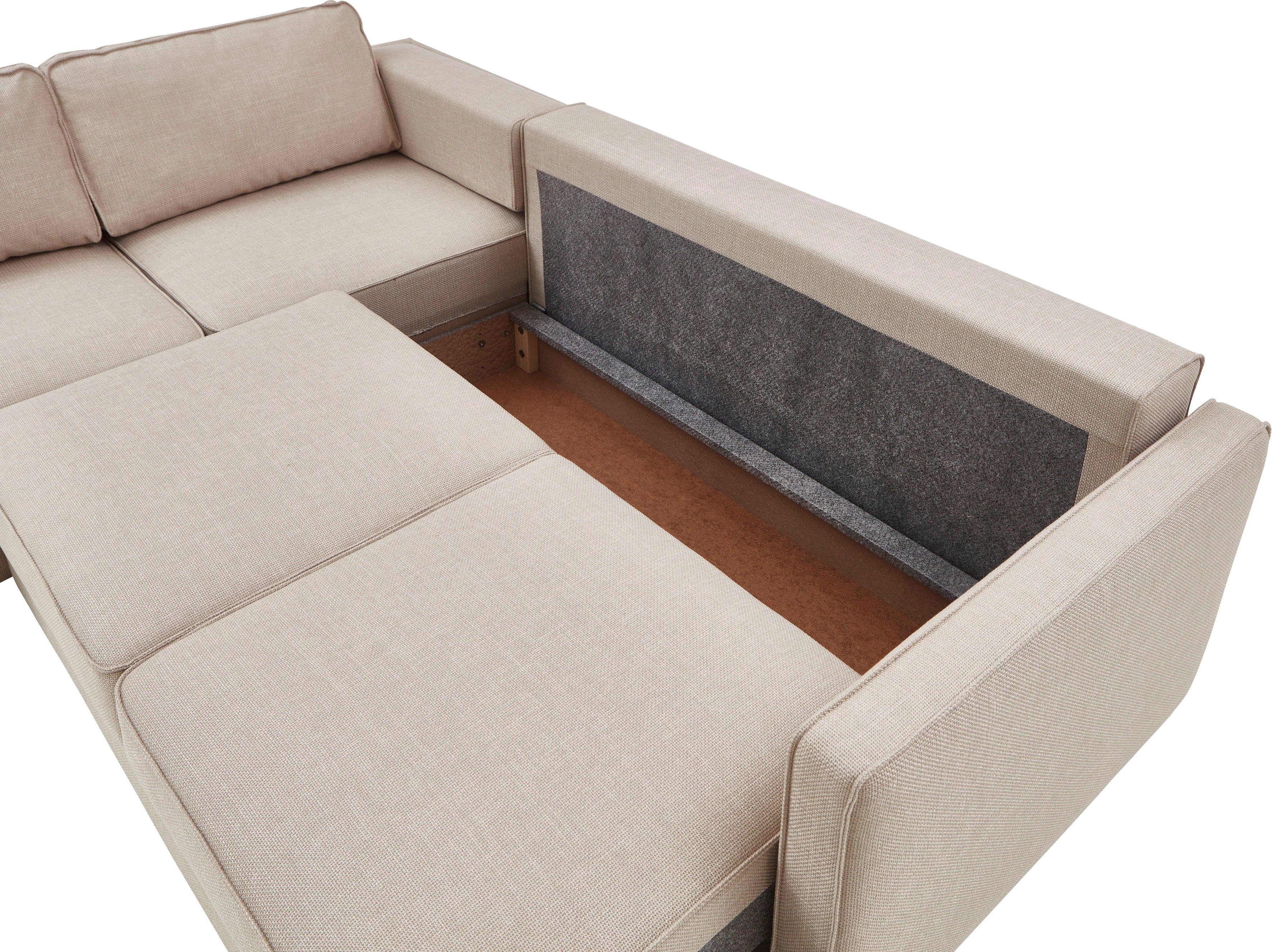 ATLANTIC home collection Slaapbank Chill Hoekbank met slaapfunctie en bedlade