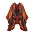 lascana xxl-sjaal , poncho in behaaglijk zachte kwaliteit oranje