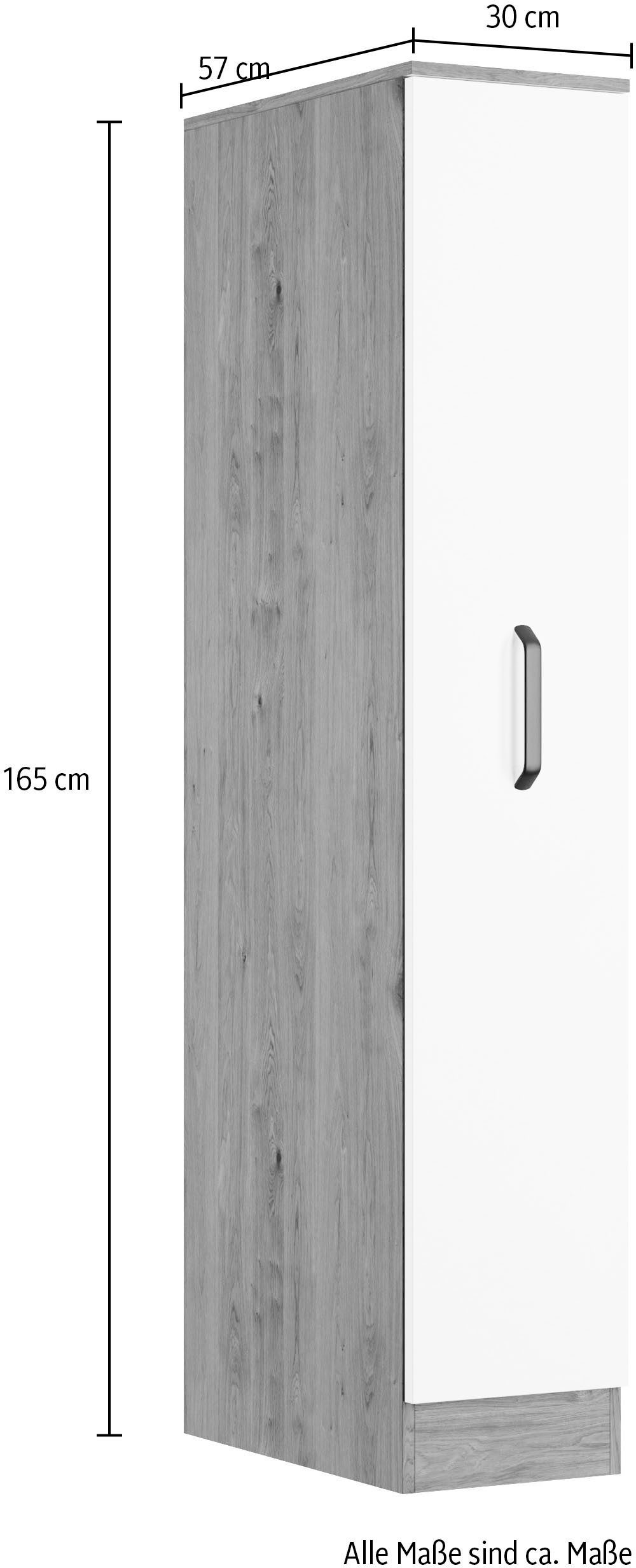 wiho Küchen Apothekerskast Elba, breedte/hoogte: 30/165 cm