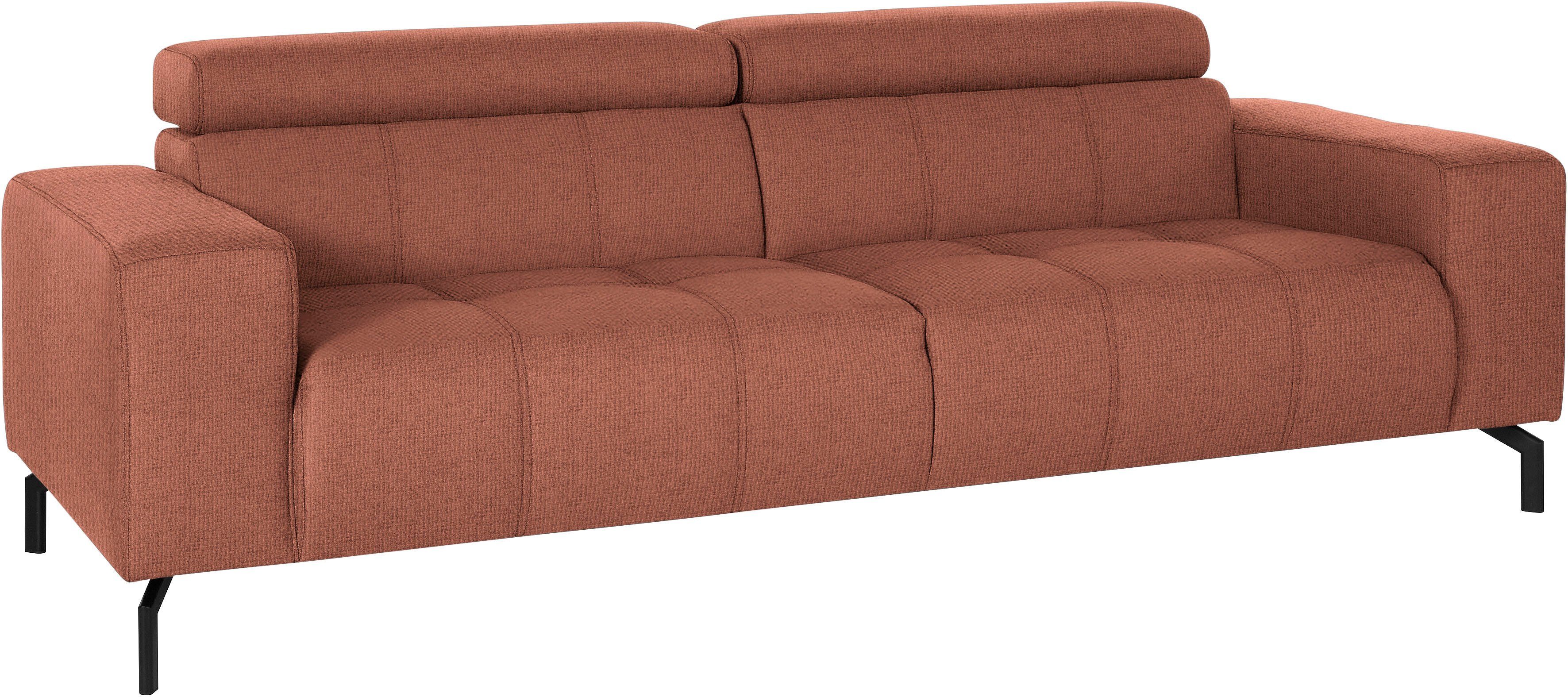 DOMO collection 2,5-zitsbank Cunelli tijdloos en elegant, moderne zitnaden als designelement,