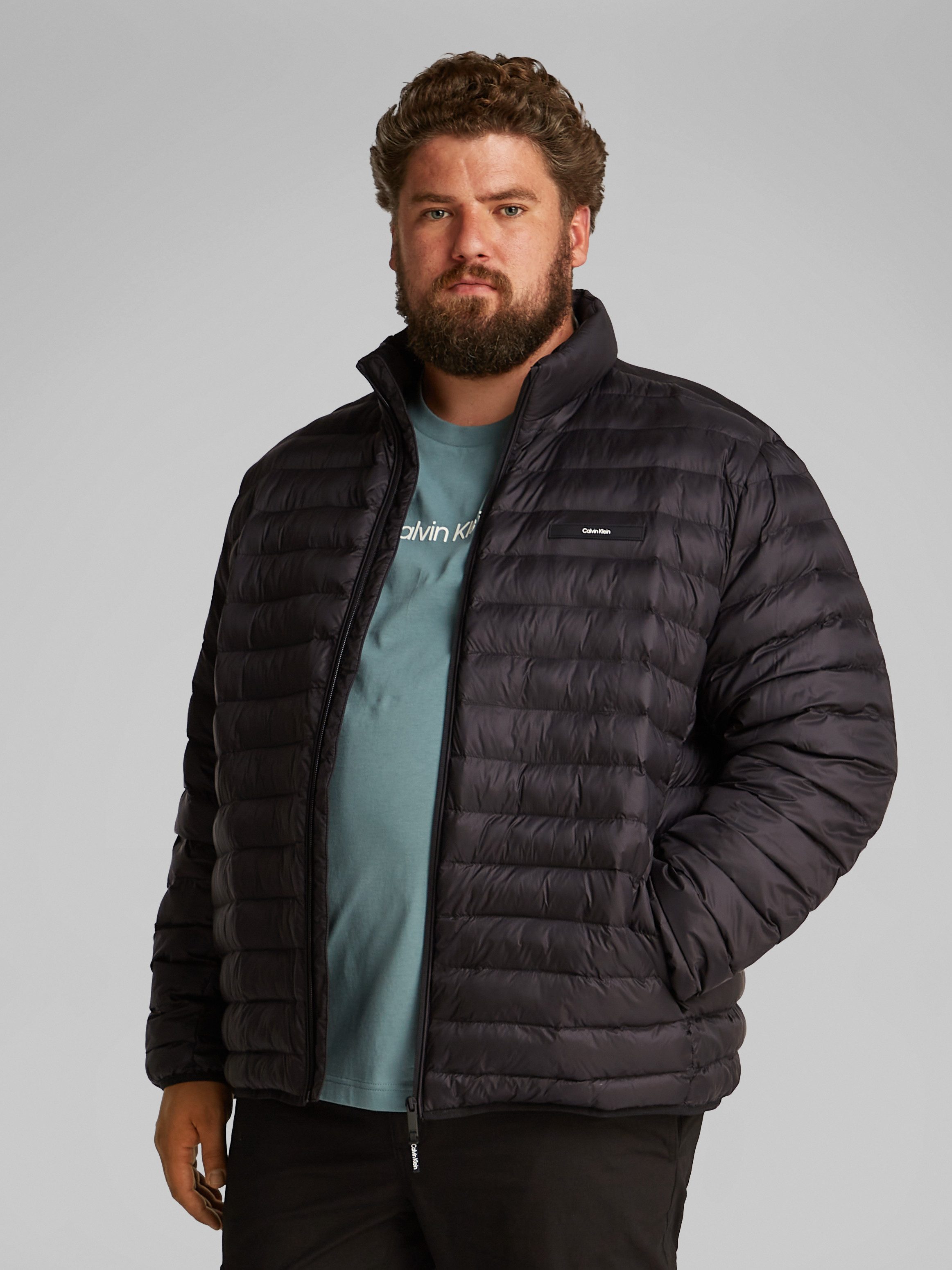 Calvin Klein Gewatteerde jas BT_LW QUILT JACKET in grote maten met logopatch