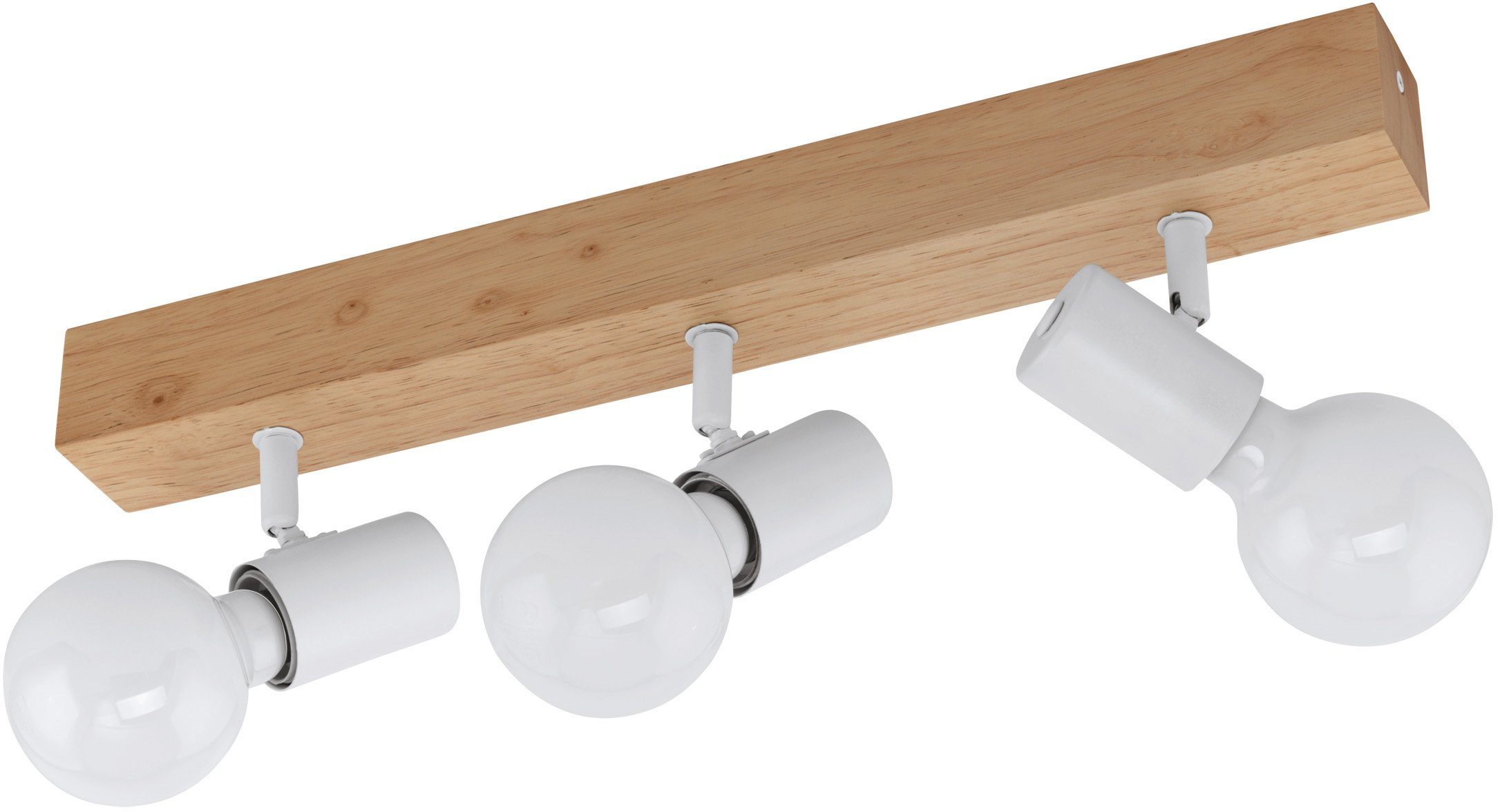 EGLO Plafondspot TOWNSHEND 3 Vintage plafondspot in Industrial design, retro lamp, E27 fitting plafondlampen bruin